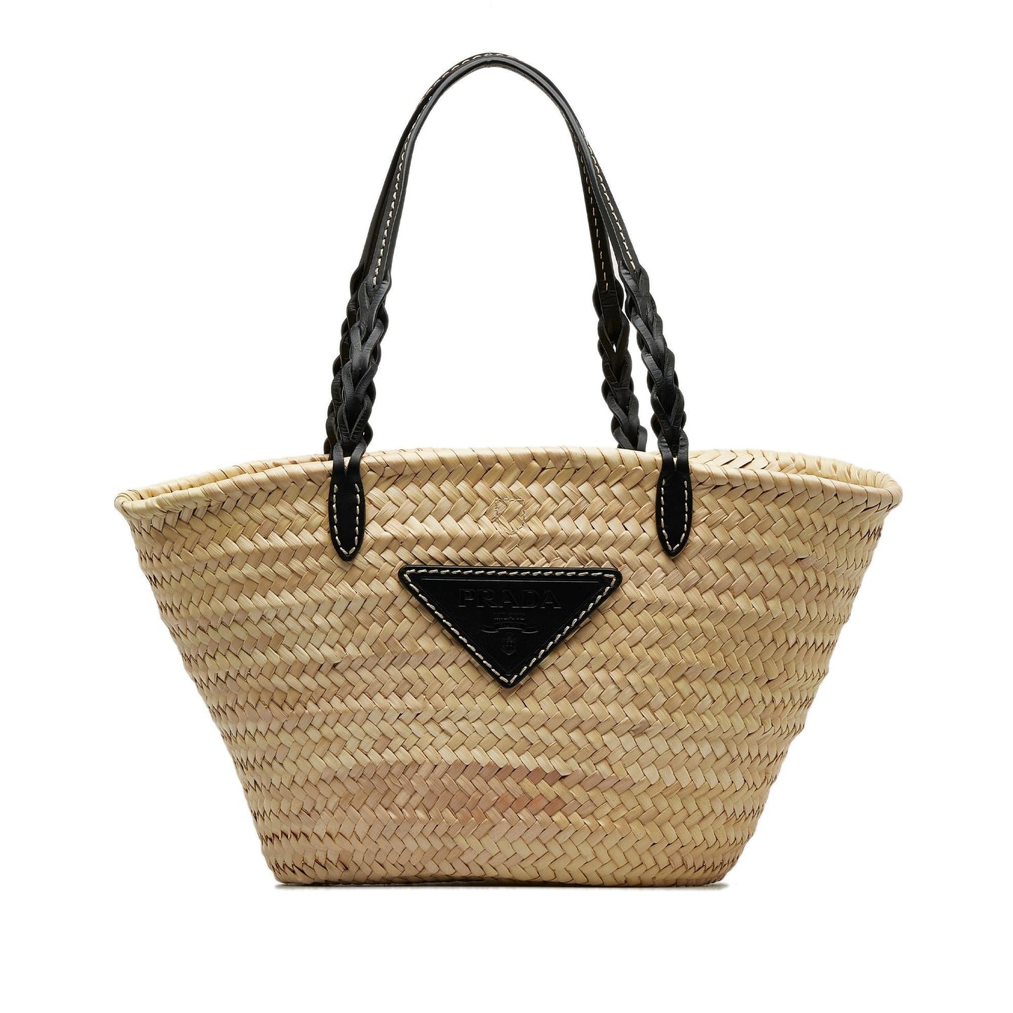 Prada Raffia Basket Tote (SHG-Uy1FGj)