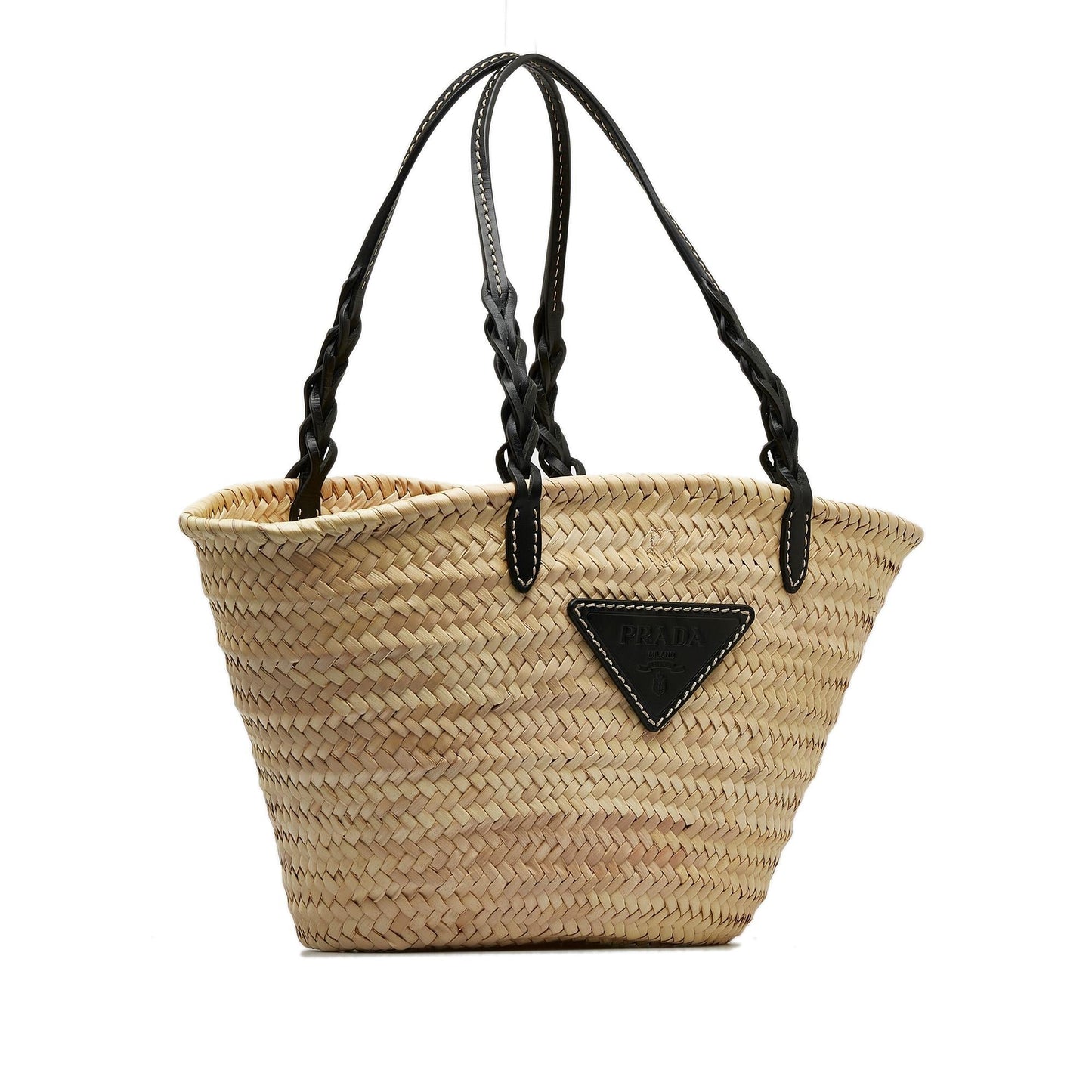 Prada Raffia Basket Tote (SHG-Uy1FGj)