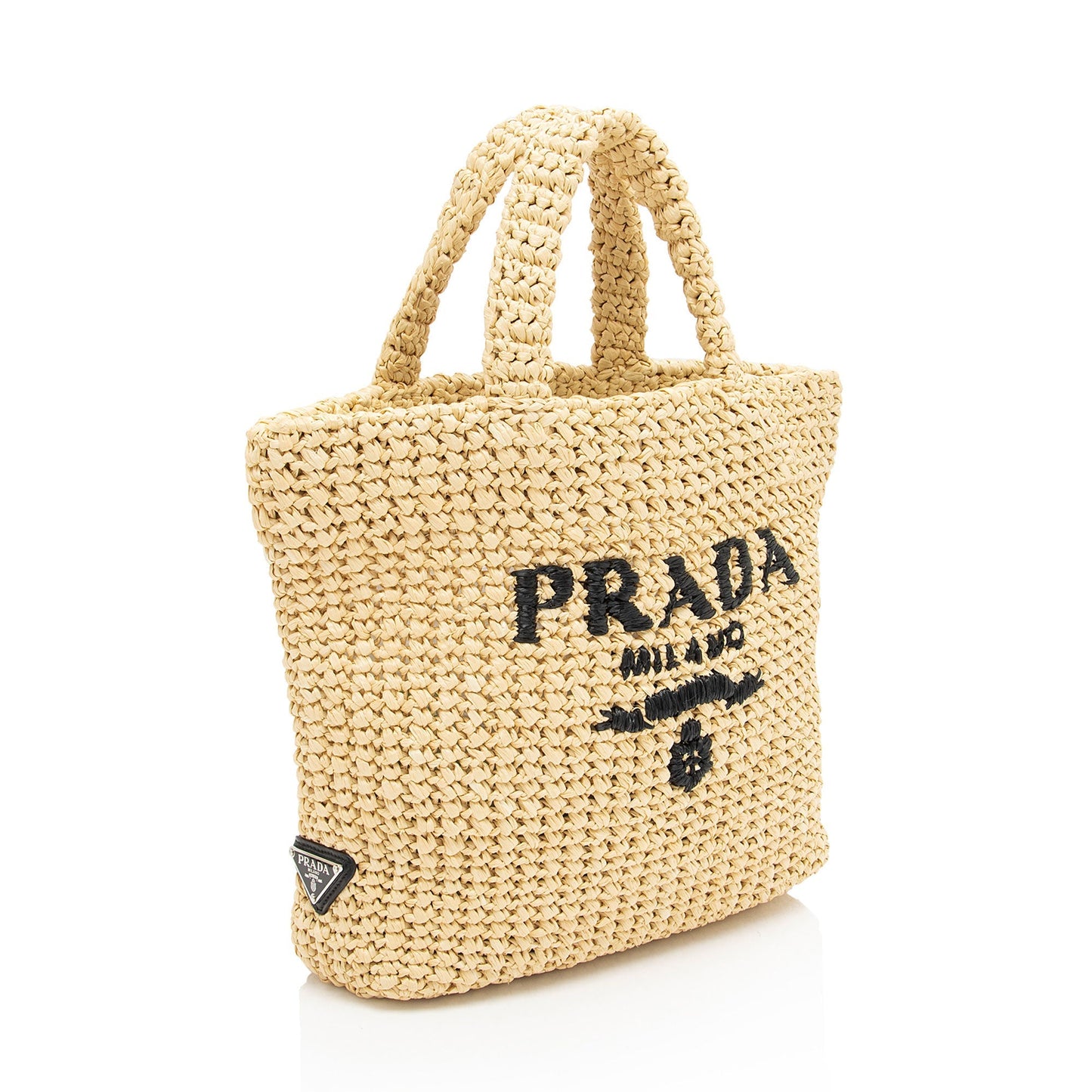 Prada Raffia Logo Small Tote (SHF-AWFY3O)