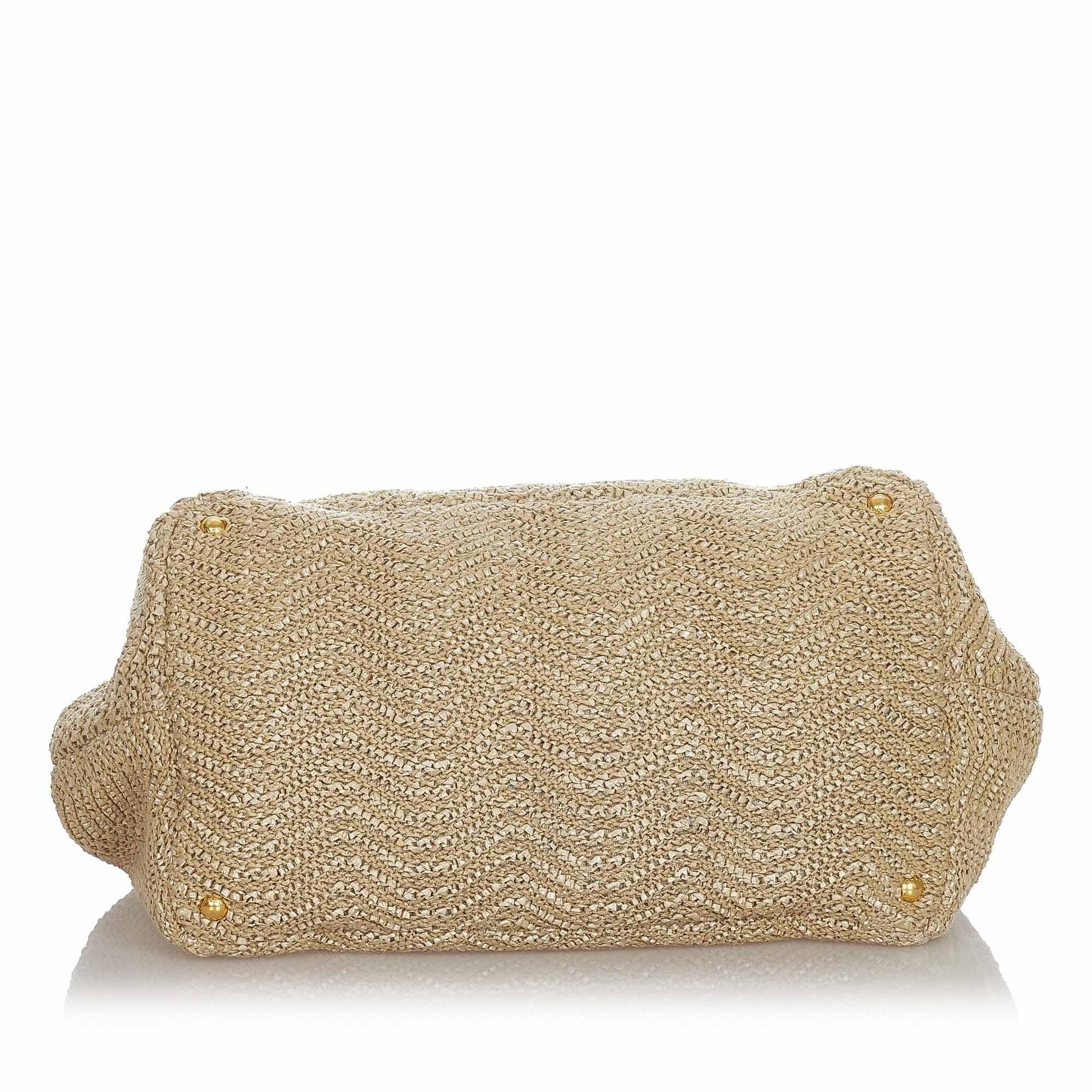 Prada Raffia Satchel (SHG-22890)