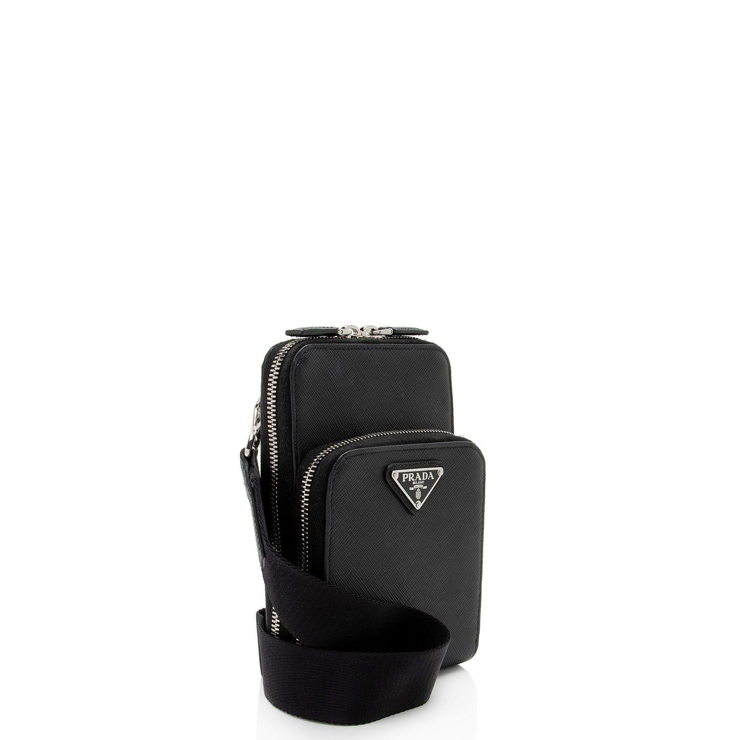 Prada Re-Nylon Saffiano Phone Crossbody (SHF-aL0vSx)