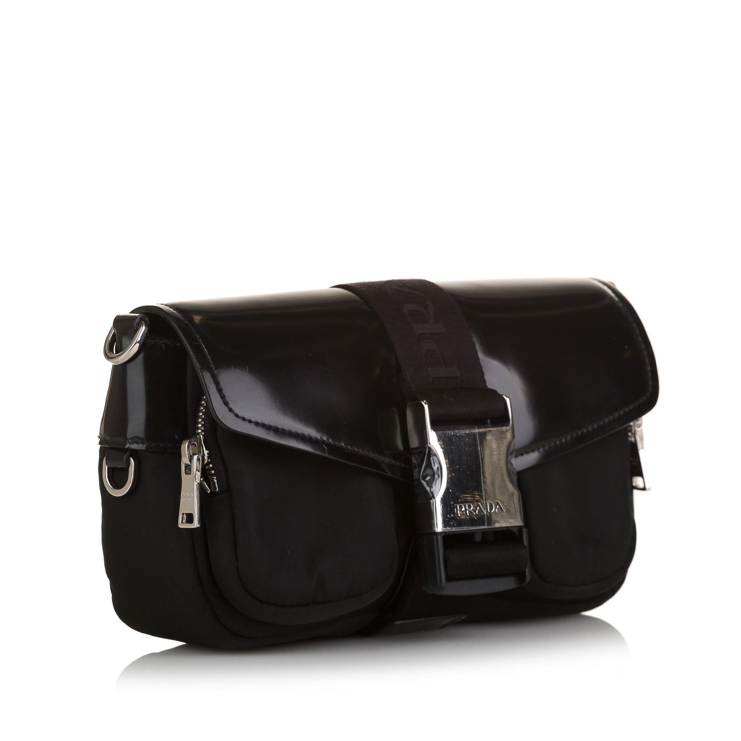 Prada Re Nylon Spazzolato Pocket Crossbody Bag (SHG-36812)
