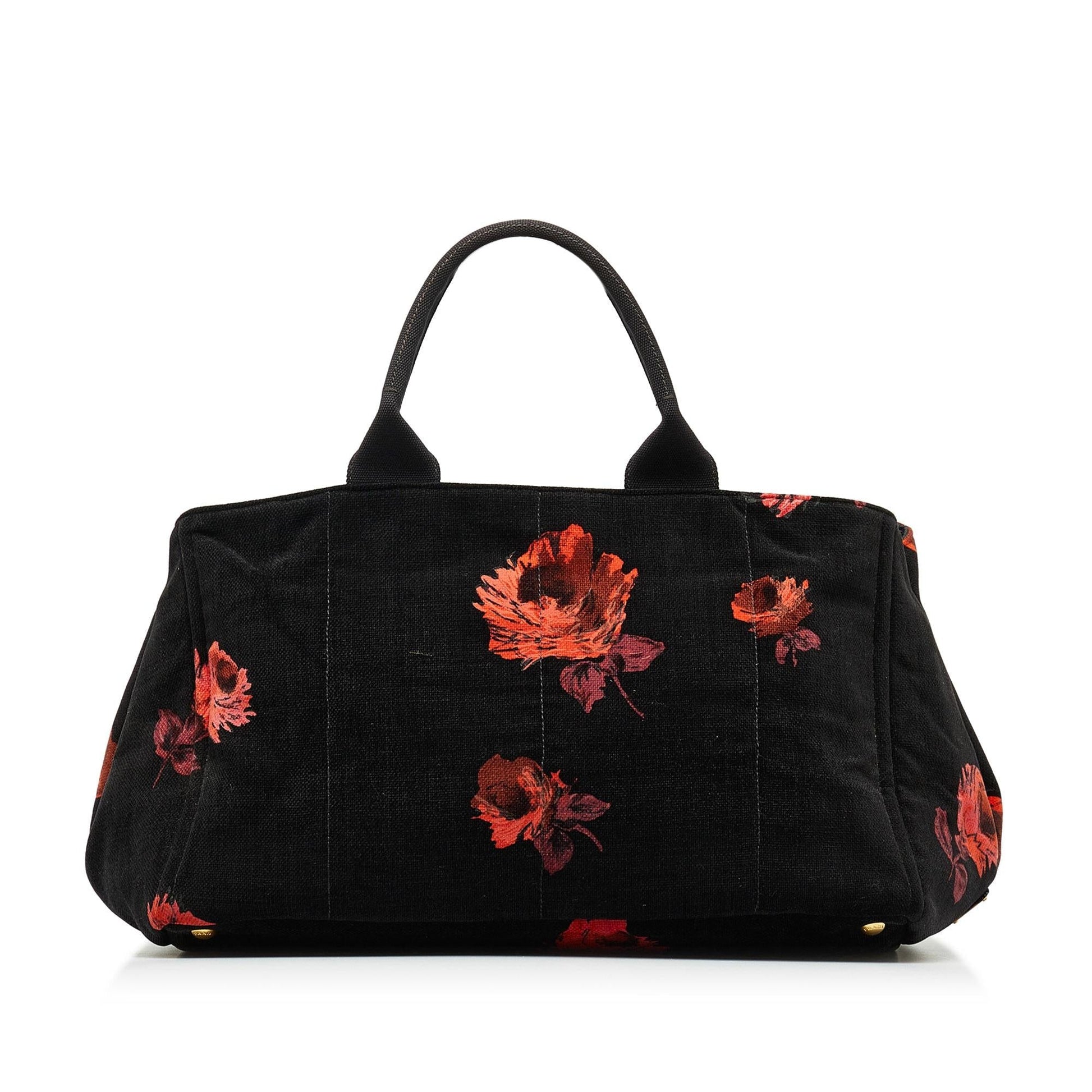 Prada Roses Canapa Tote (SHG-LBcUCc)