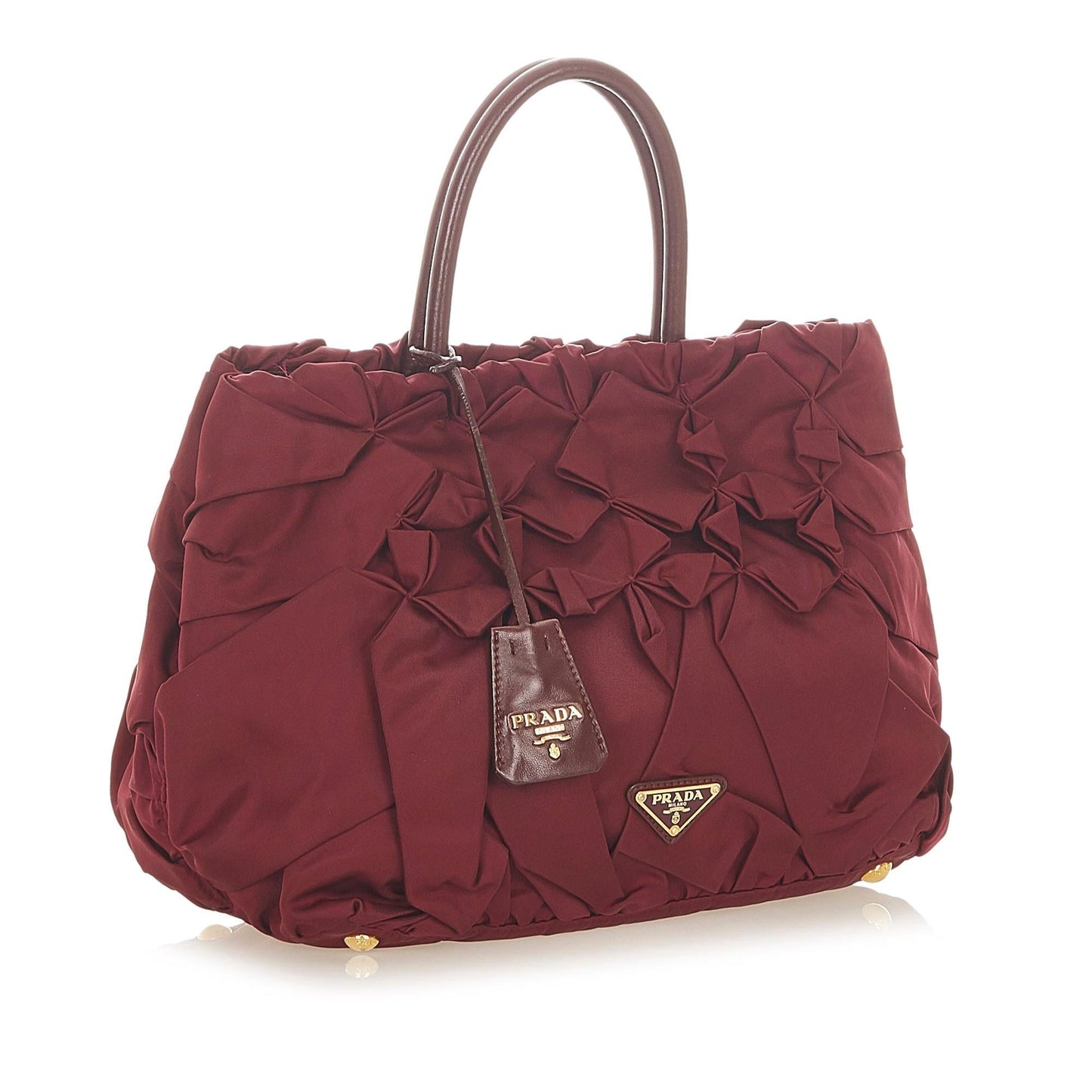 Prada Ruffled Tessuto Tote Bag (SHG-19921)