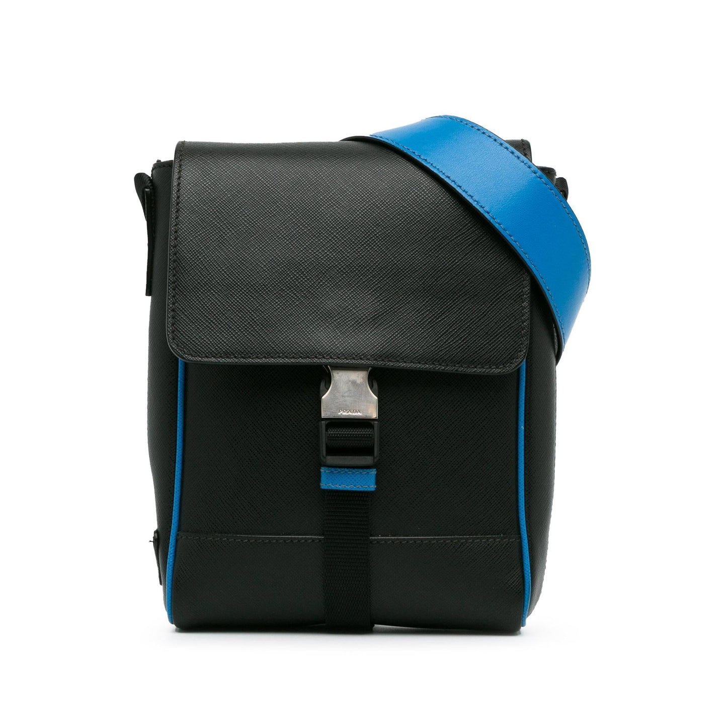 Prada Saffiano Buckle Flap Crossbody Bag (SHG-5zRrM4)
