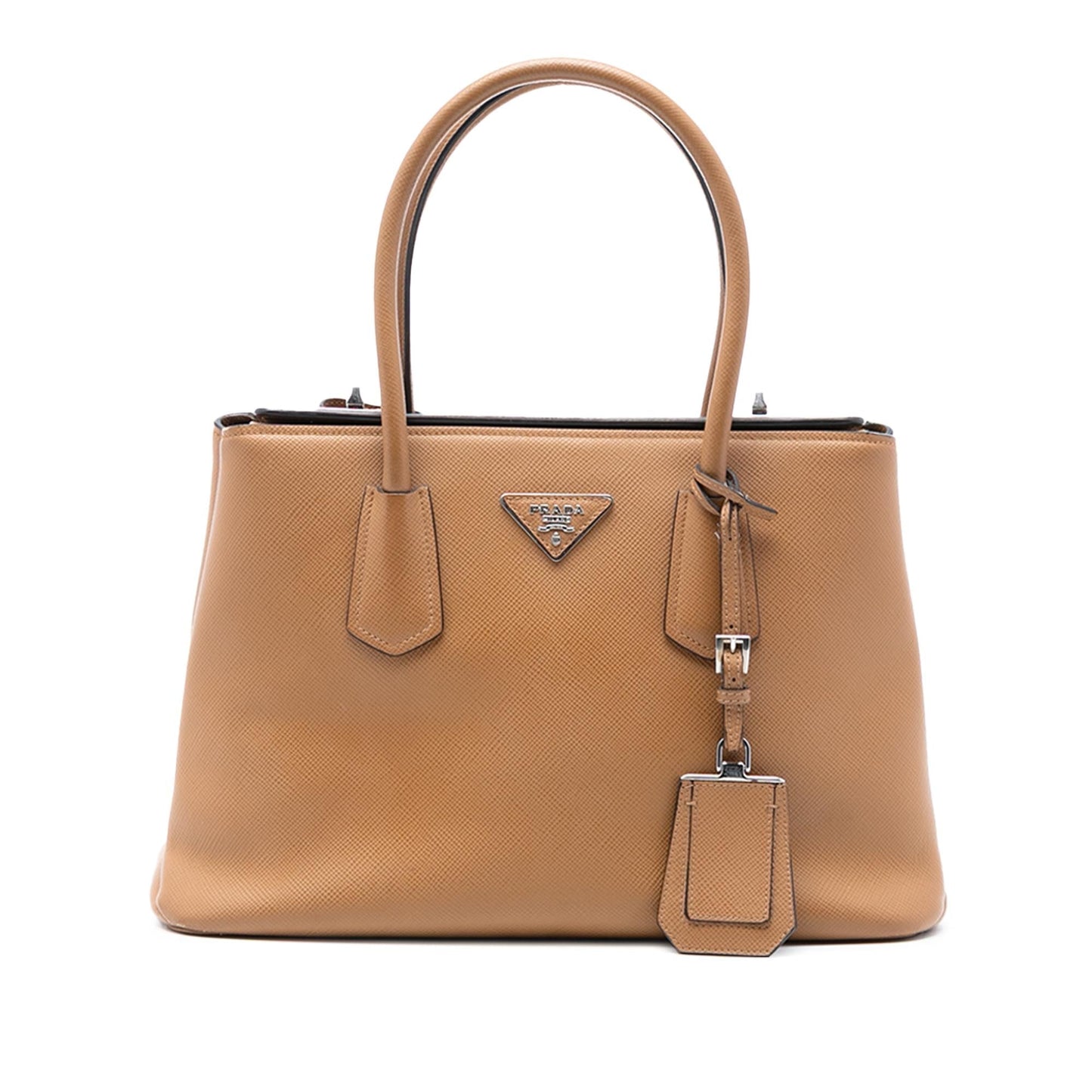 Prada Saffiano Cuir Turnlock Twin Satchel