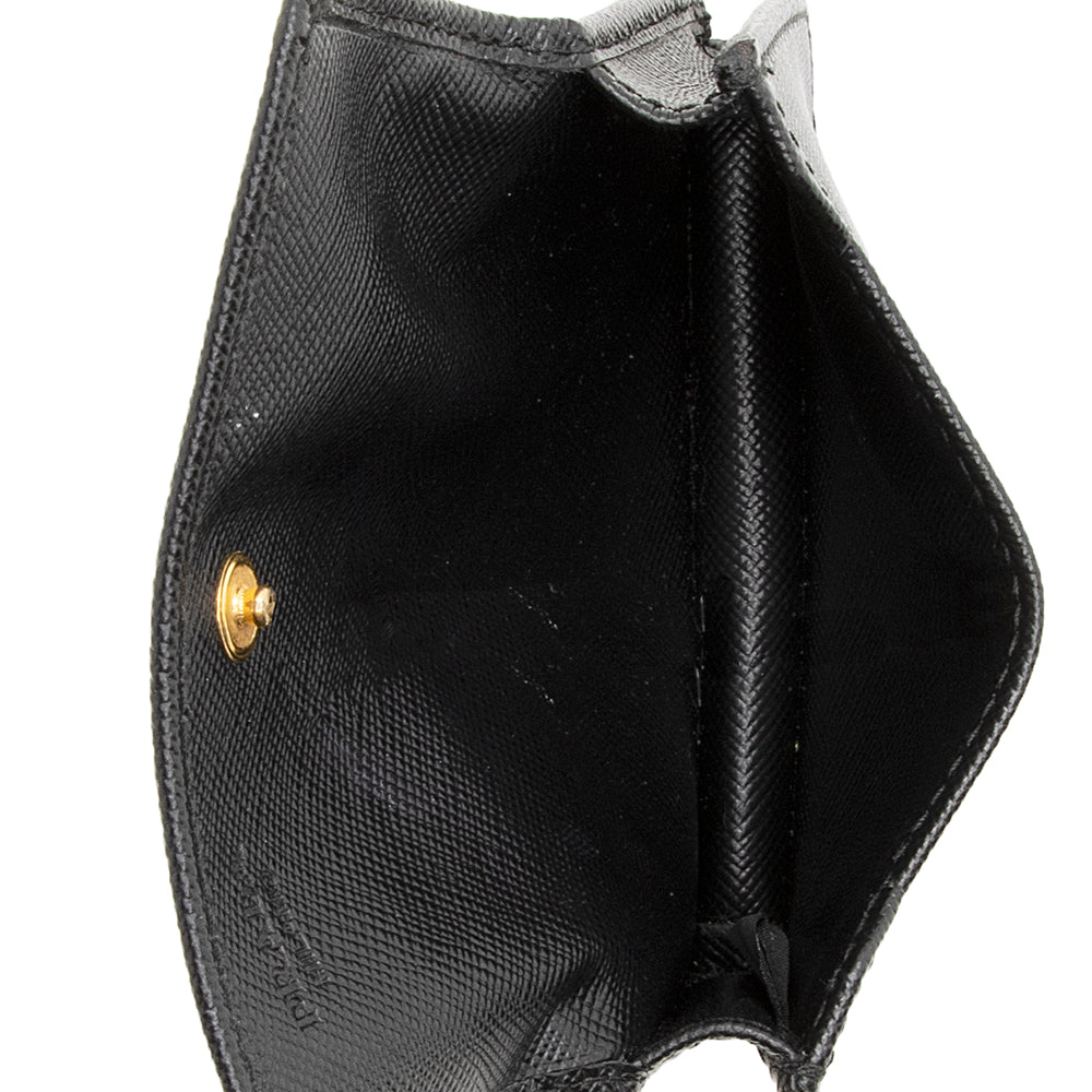 Prada Saffiano Leather Card Case (SHF-19855)