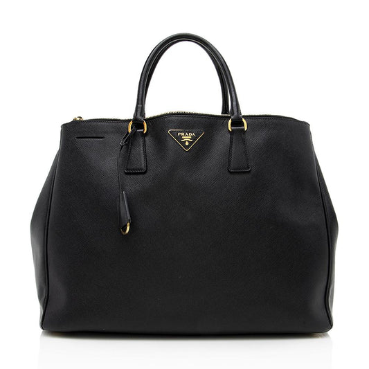 Prada Saffiano Leather Lux Double-Zip Large Tote ( )