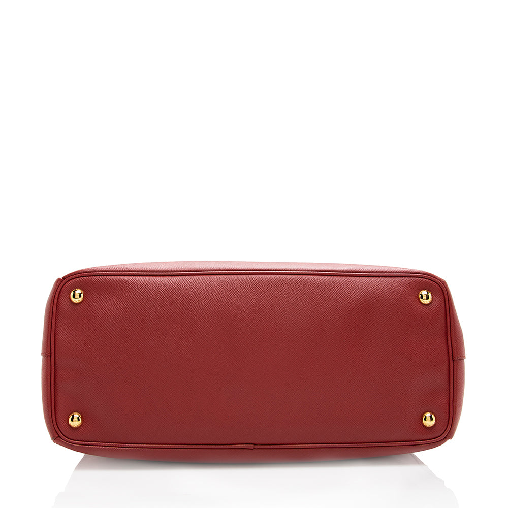 Prada Saffiano Leather Lux Double-Zip Medium Tote - FINAL (SHF-18141)