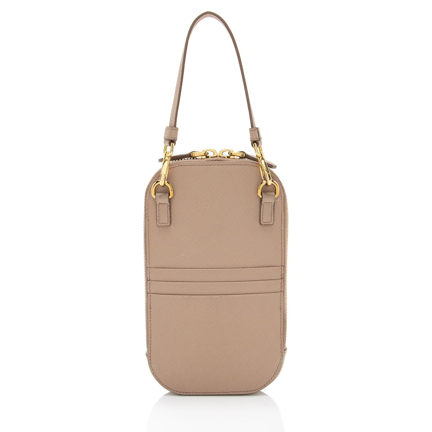 Prada Saffiano Leather Triangle Mini Bag (SHF-Zgh18V)