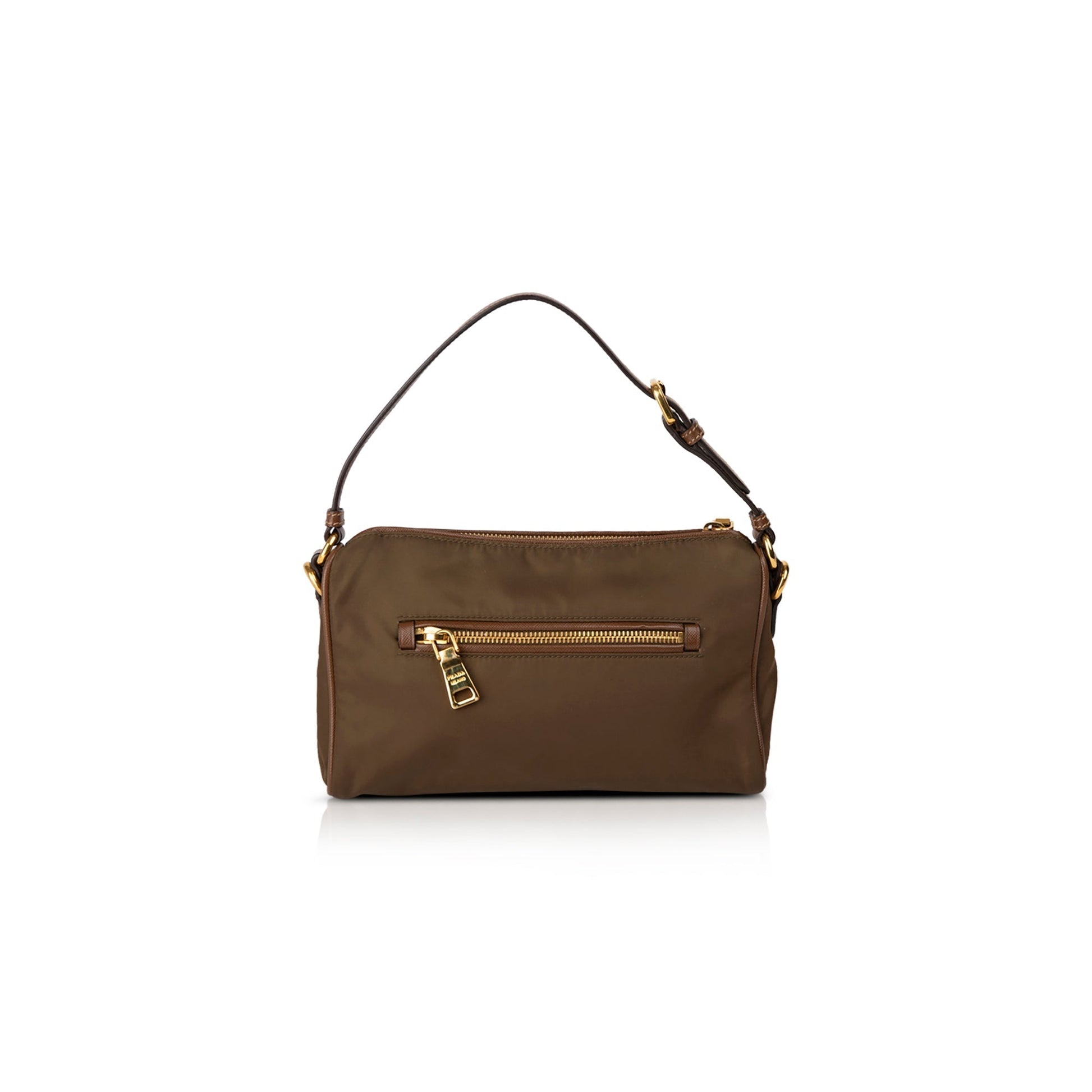 Prada Saffiano Leather Trimmed Tessuto Nylon Camera Bag