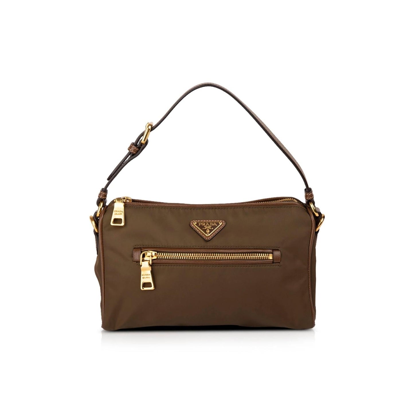 Prada Saffiano Leather Trimmed Tessuto Nylon Camera Bag
