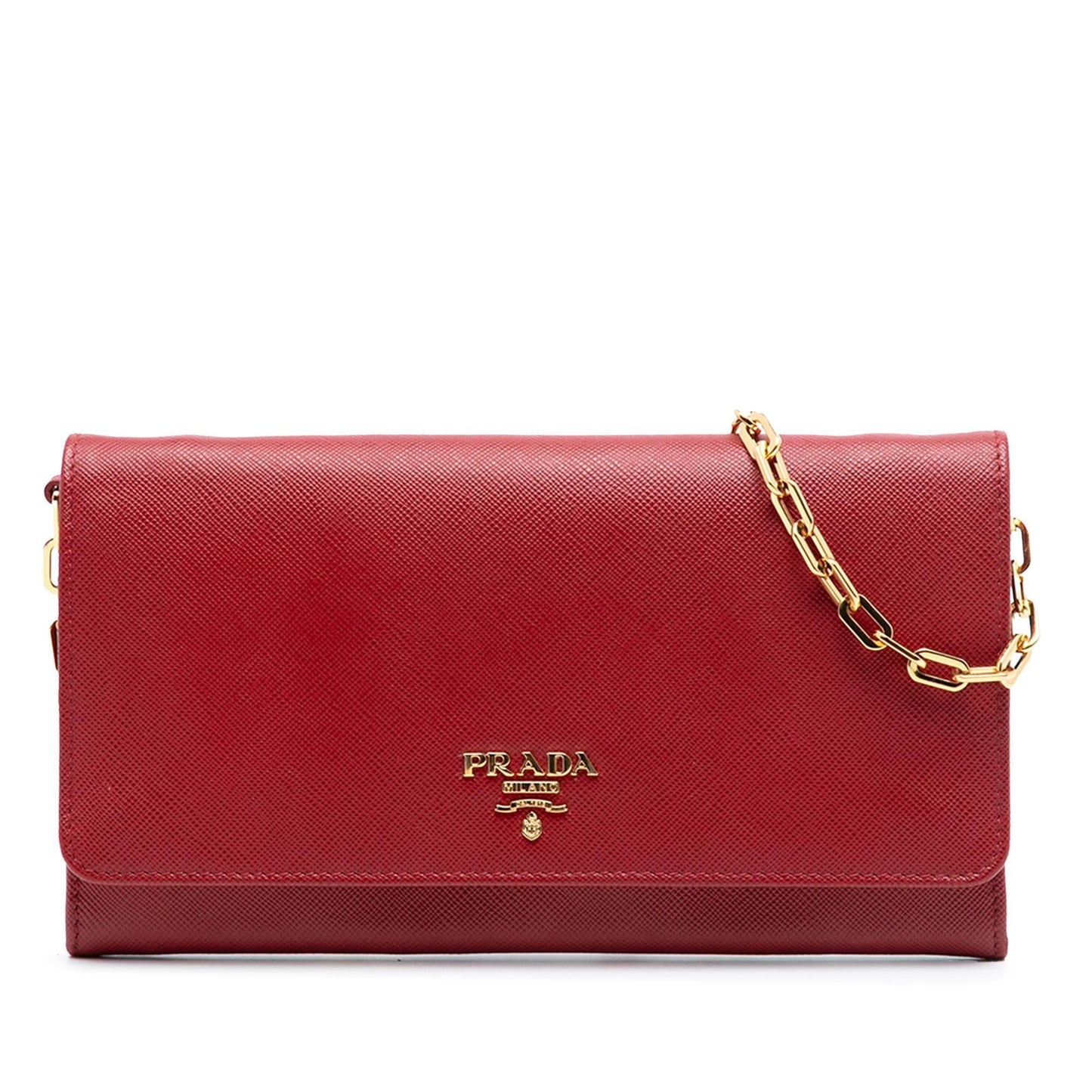 Prada Saffiano Leather Wallet on Chain
