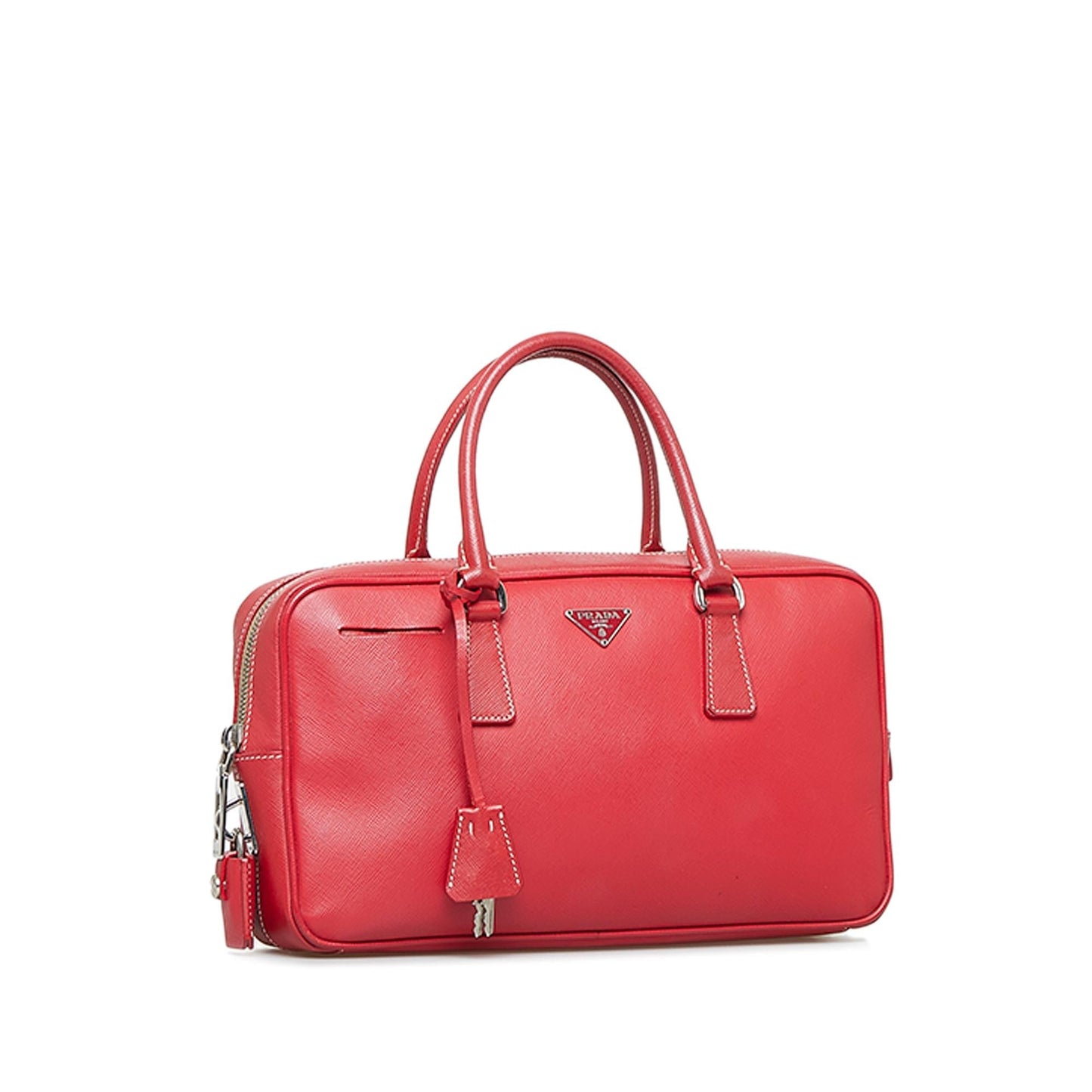 Prada Saffiano Lux Bauletto Handbag (SHG-xBV7j6)