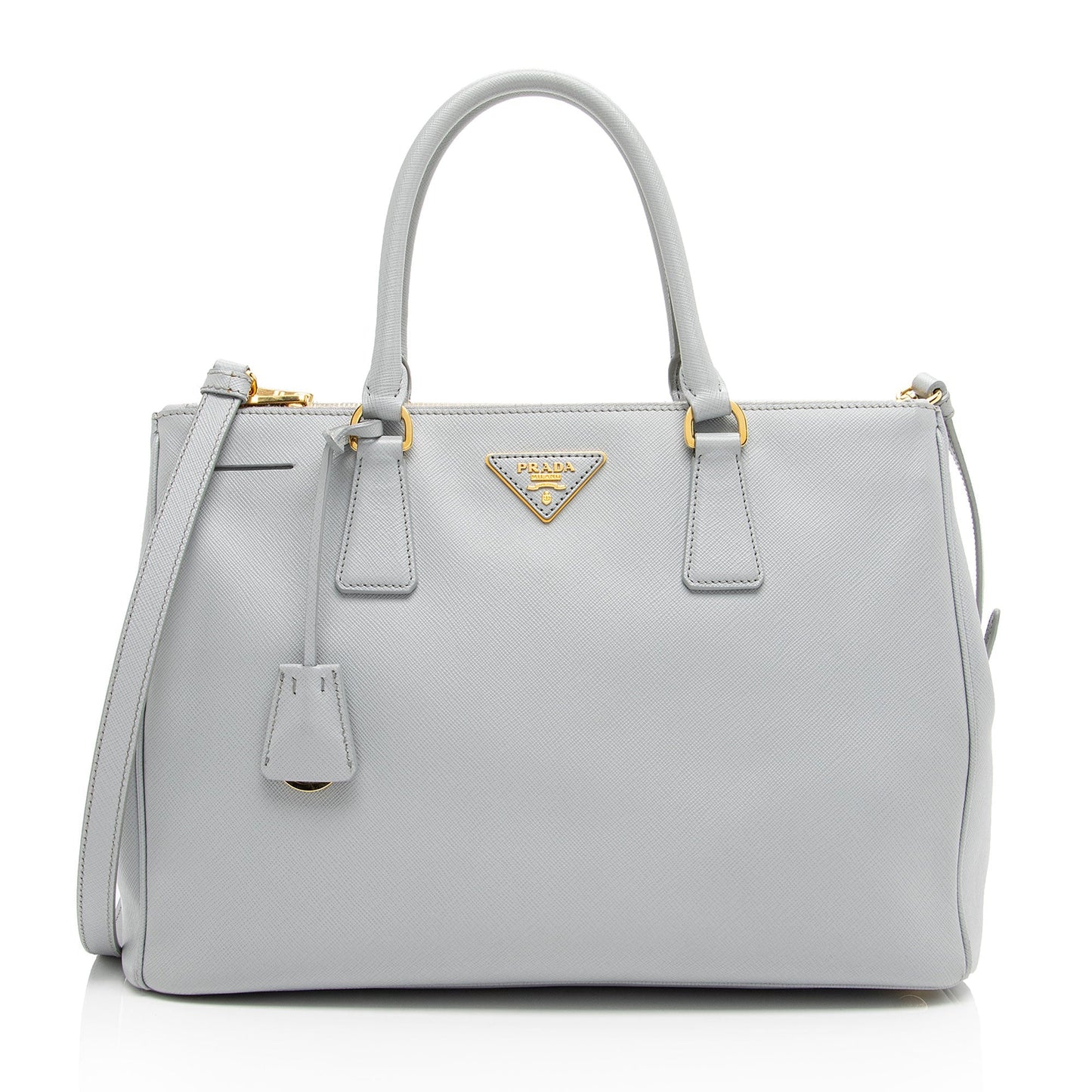 Prada Saffiano Lux Double Zip Medium Tote (SHF-Aob7u3)