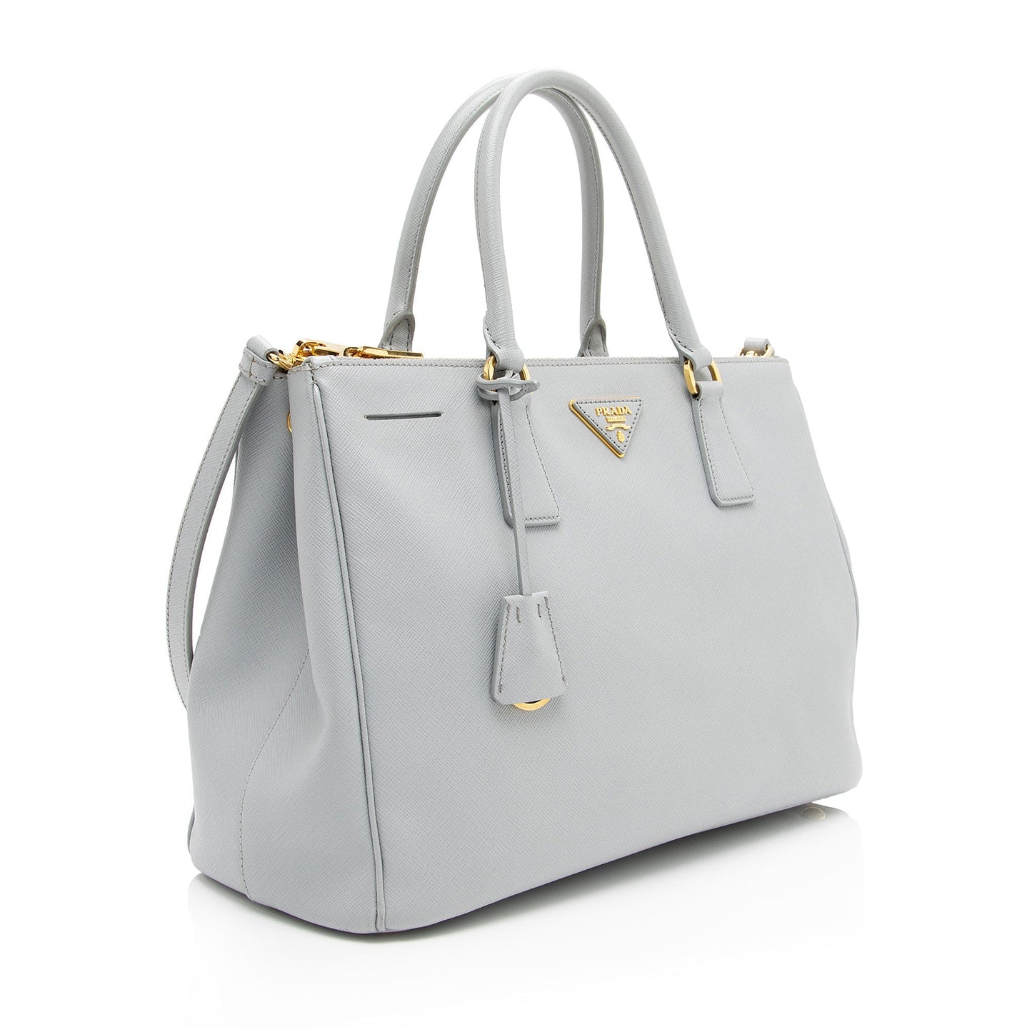 Prada Saffiano Lux Double Zip Medium Tote (SHF-Aob7u3)