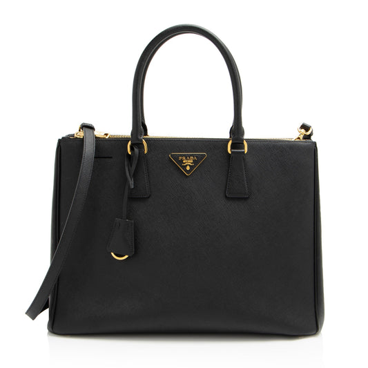 Prada Saffiano Lux Double Zip Medium Tote (SHF-bT2iXS)