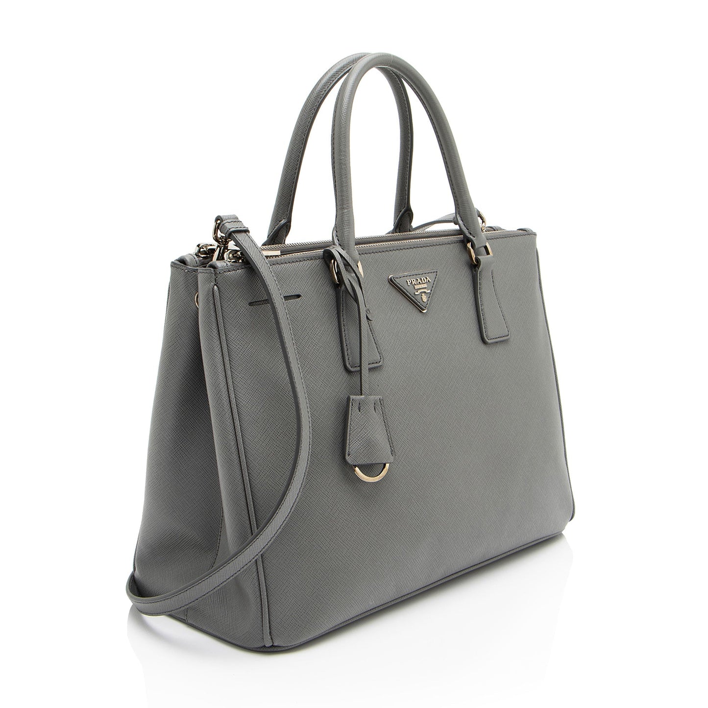Prada Saffiano Lux Double Zip Medium Tote