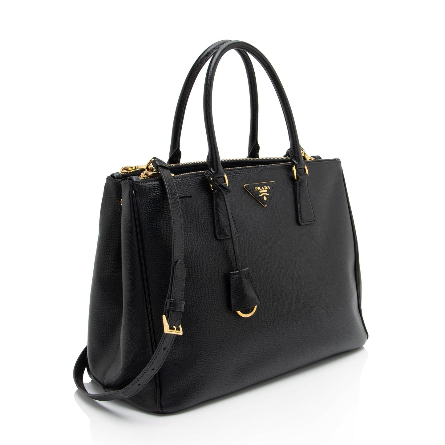 Prada Saffiano Lux Double Zip Medium Tote