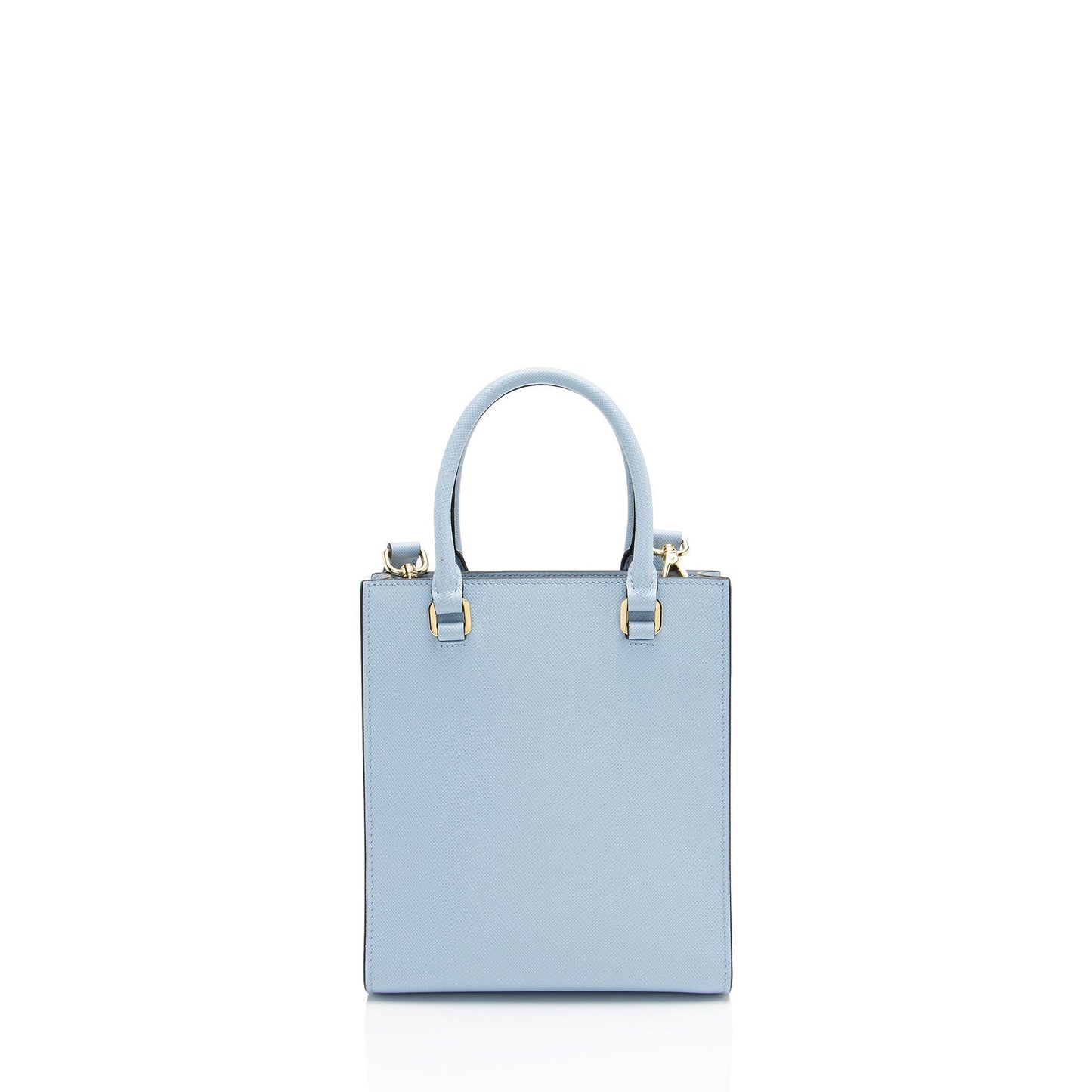 Prada Saffiano Lux Embossed Logo Small Tote