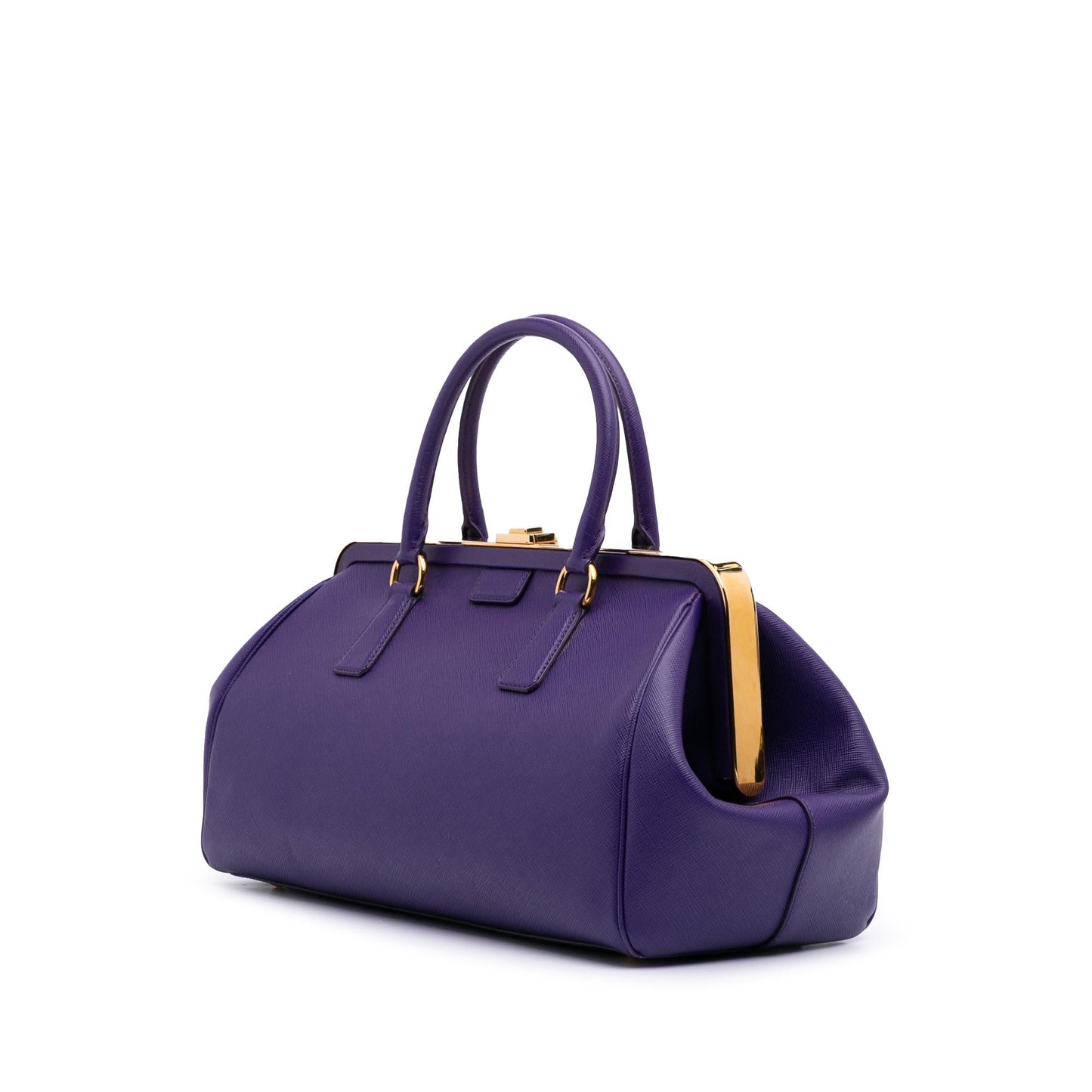 Prada Saffiano Lux Frame Handbag