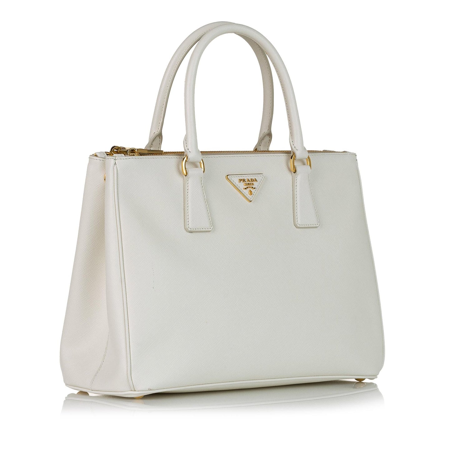 Prada Saffiano Lux Galleria Double Zip Satchel (SHG-36107)