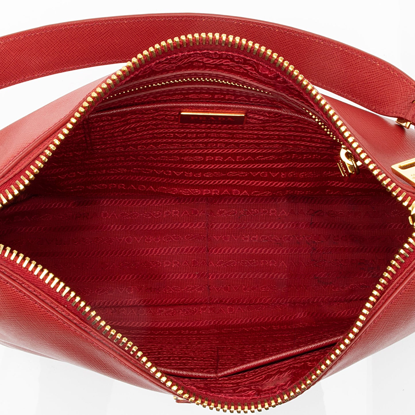 Prada Saffiano Lux Zip Medium Hobo (SHF-22986)