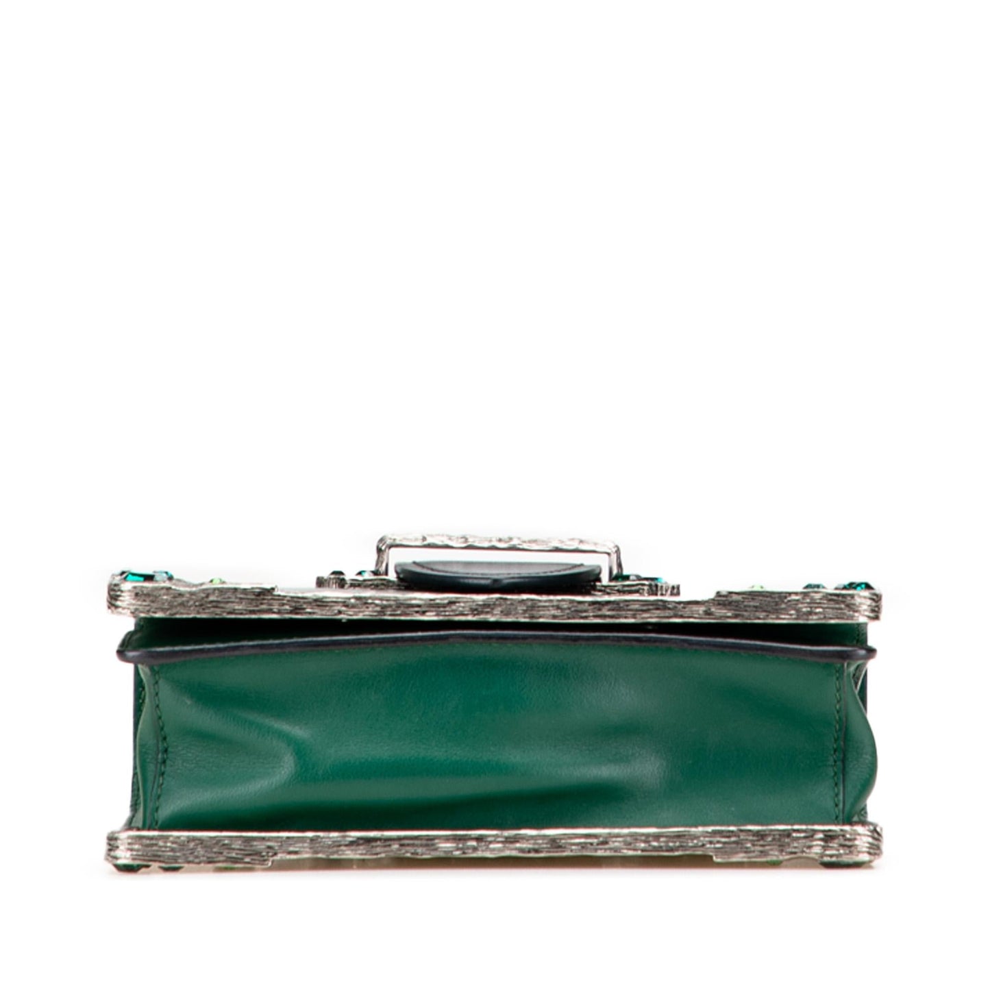 Prada Saffiano Trimmed City Calf Crystal Cahier Crossbody