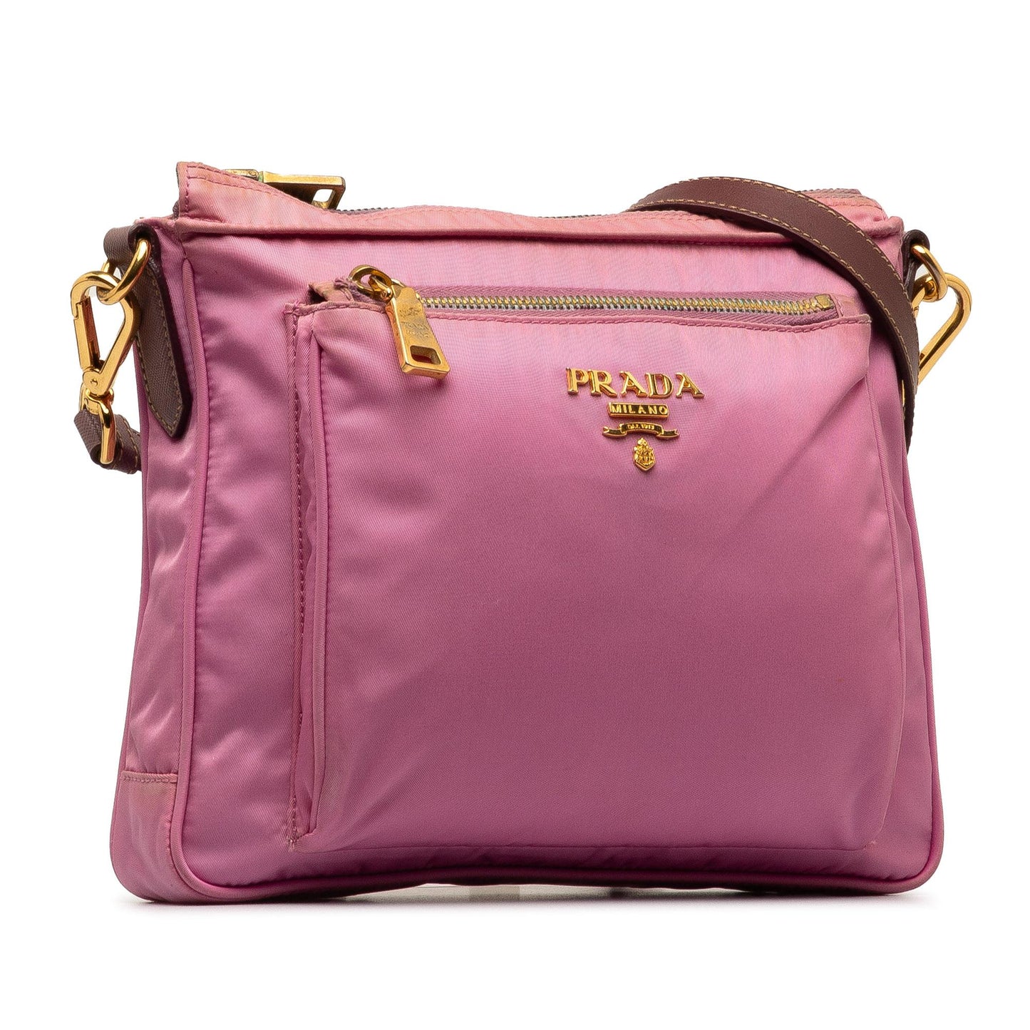 Prada Saffiano Trimmed Tessuto Crossbody (SHG-BzU4IJ)