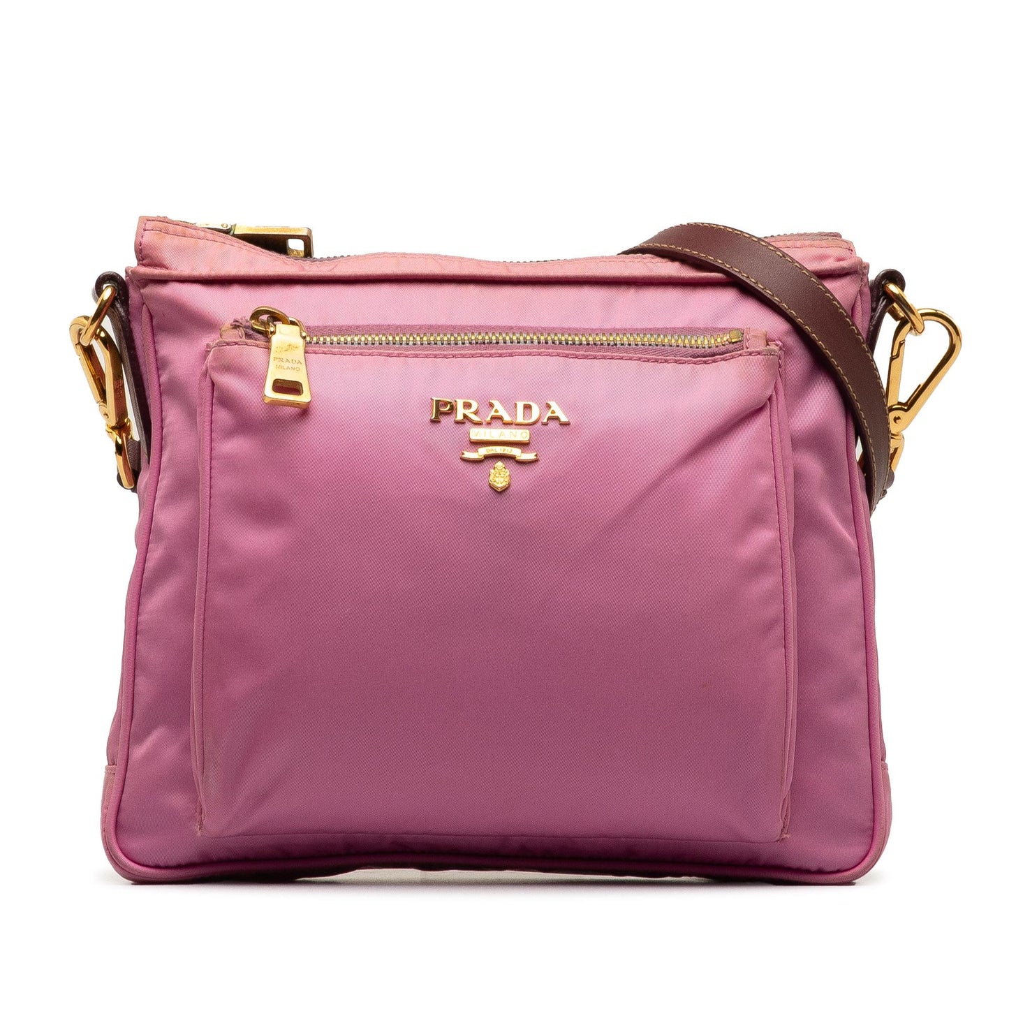 Prada Saffiano Trimmed Tessuto Crossbody (SHG-BzU4IJ)
