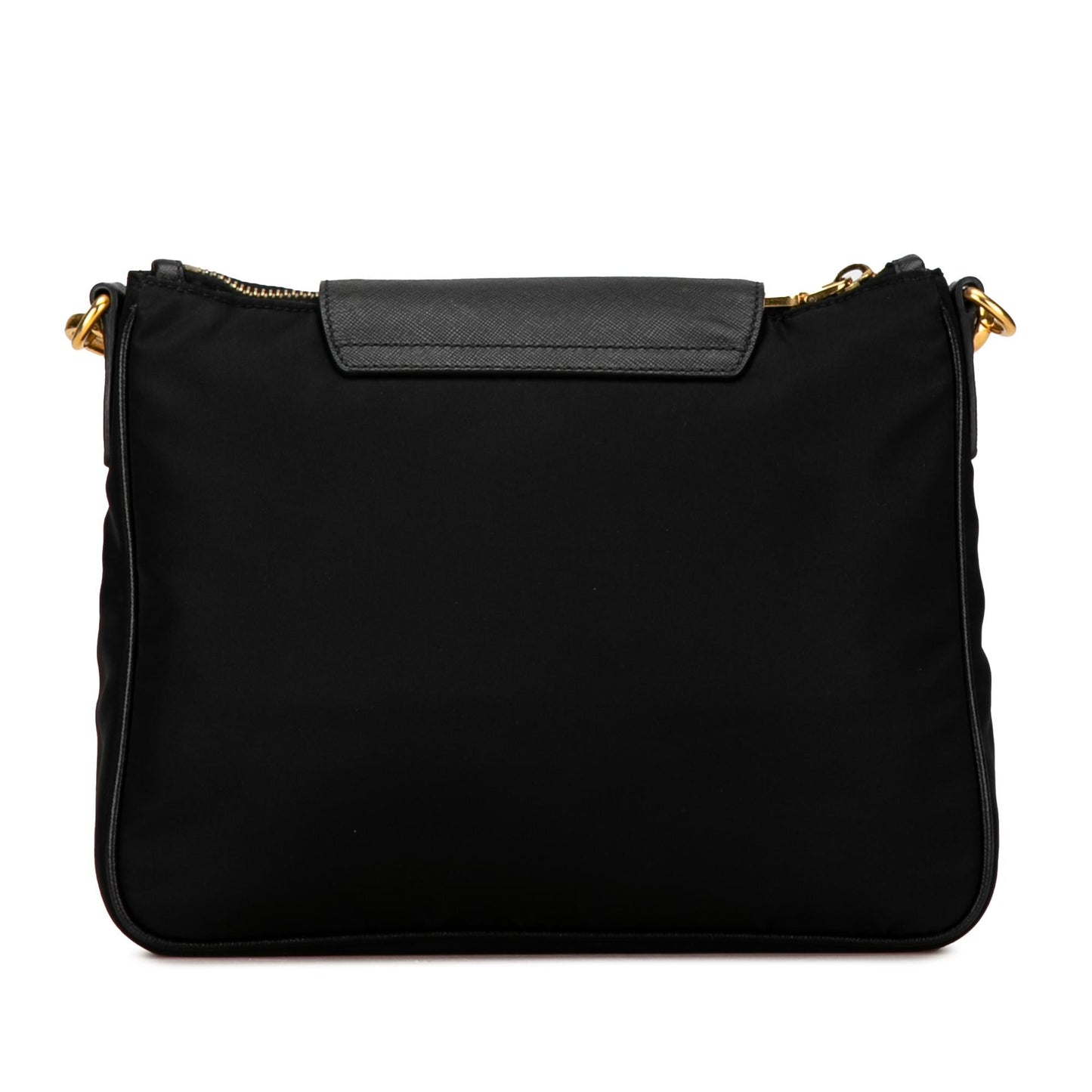 Prada Saffiano Trimmed Tessuto Crossbody (SHG-NtT1b2)