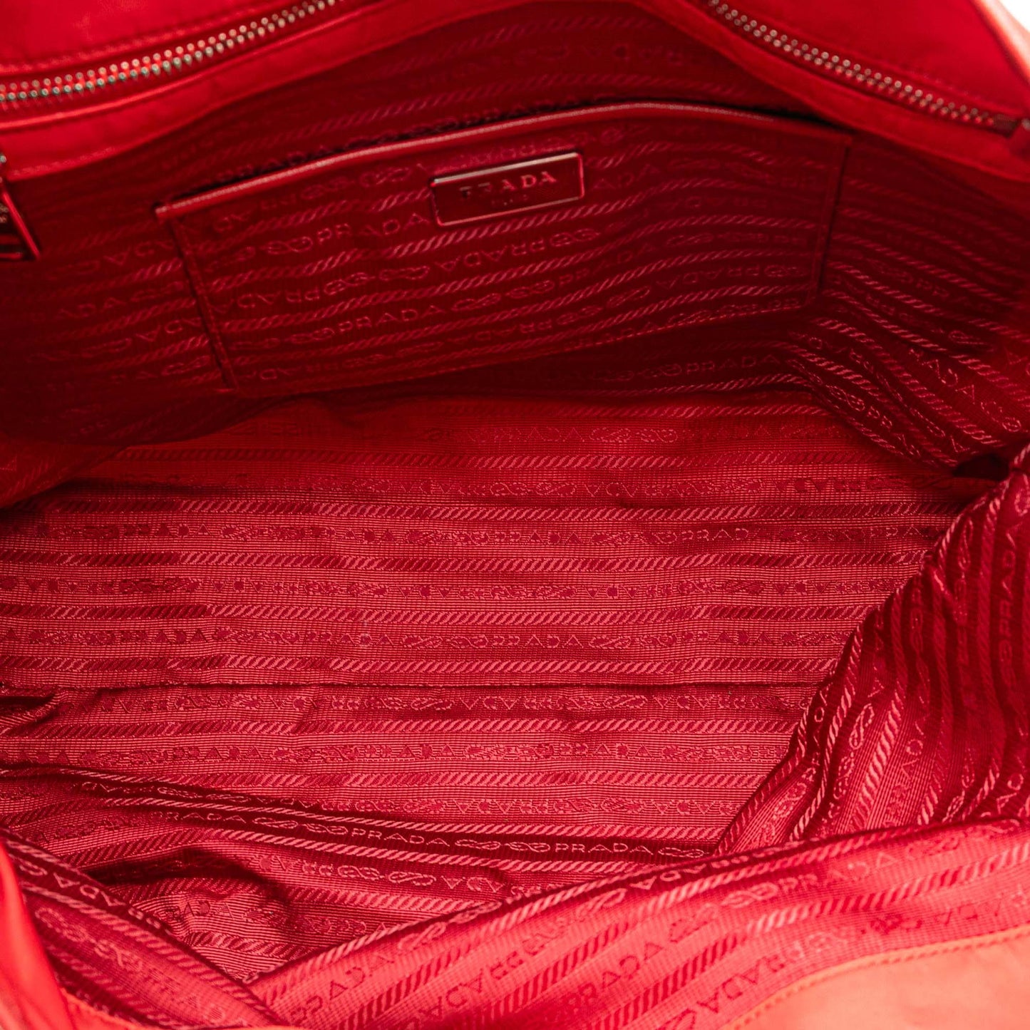 Prada Saffiano Trimmed Tessuto Open Convertible Tote