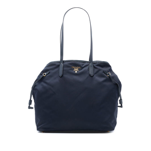 Prada Saffiano Trimmed Tessuto Open Convertible Tote