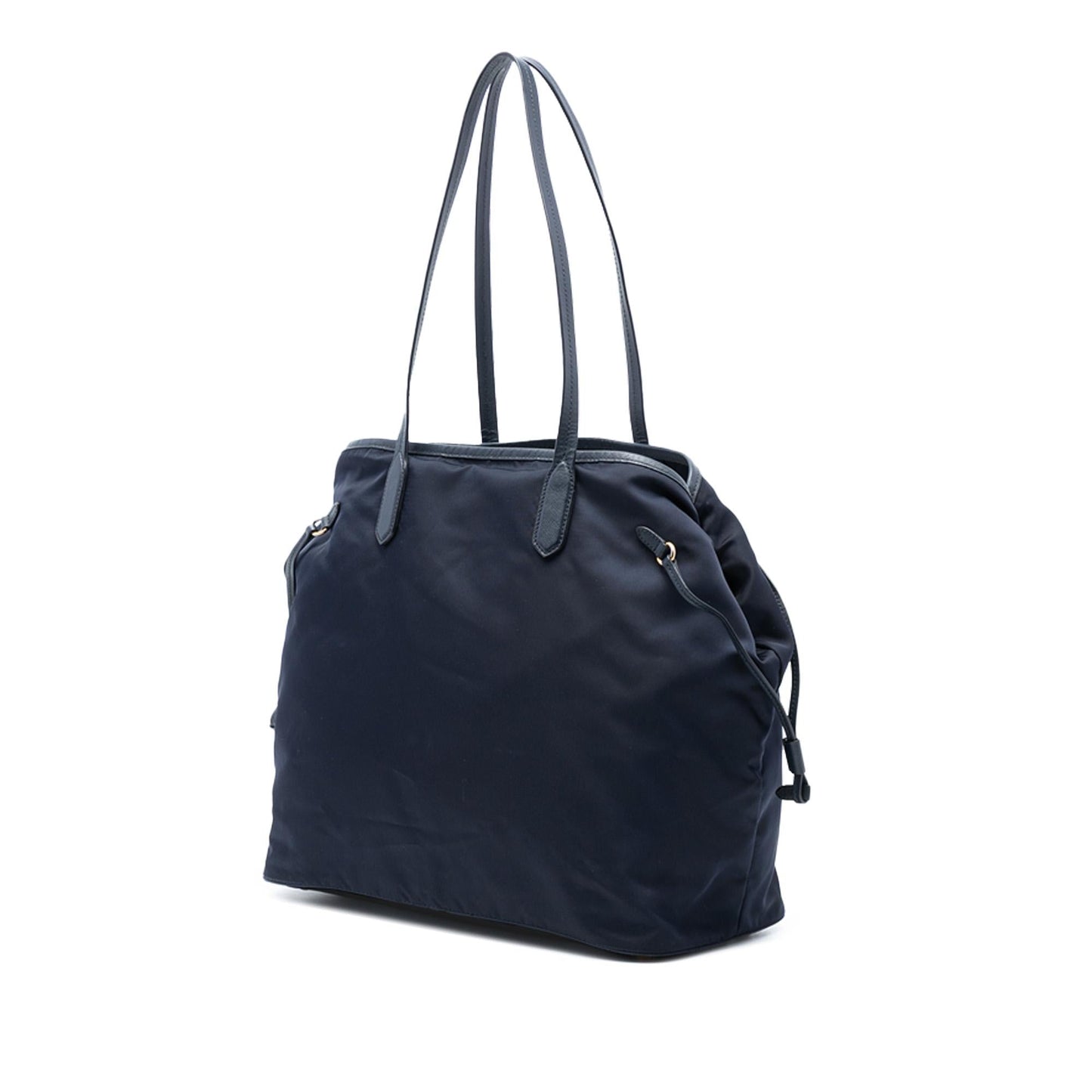 Prada Saffiano Trimmed Tessuto Open Convertible Tote