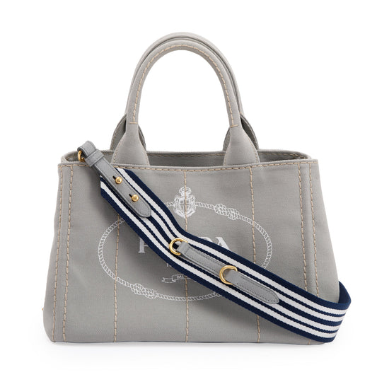 Prada Small Canapa Logo Tote