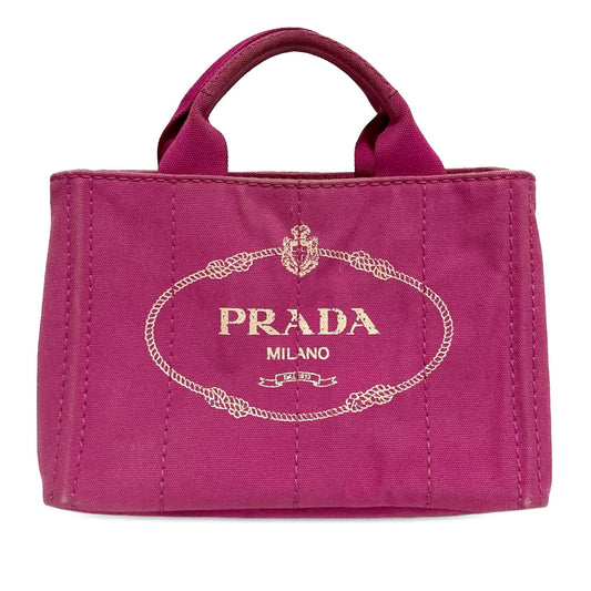 Prada Small Canapa Logo Tote (SHG-9AJFO7)