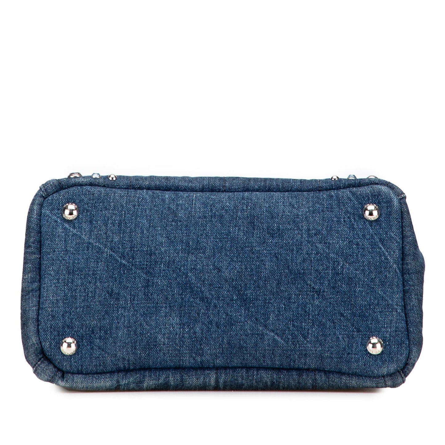 Prada Small Denim Canapa Bijoux Satchel