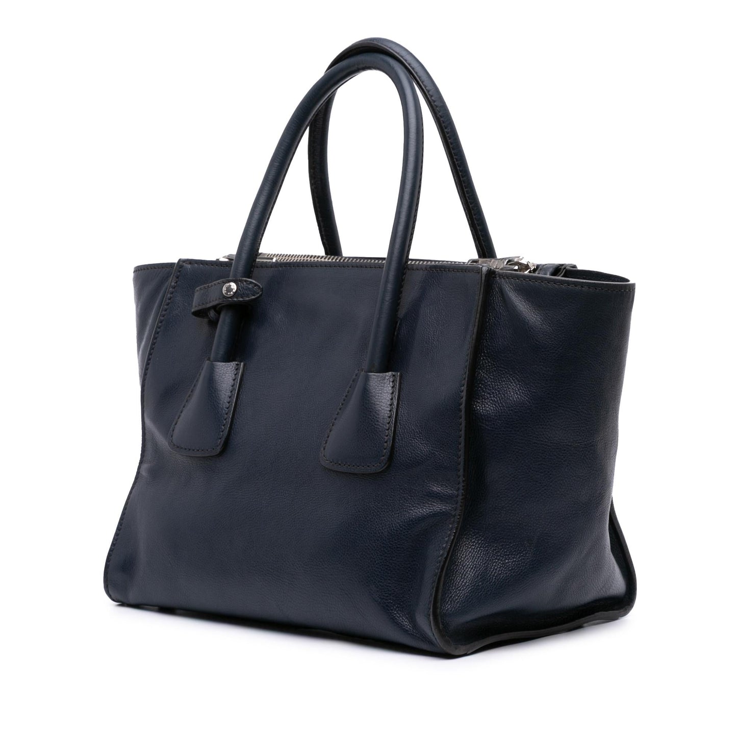 Prada Small Glace Calf Twin Pocket Satchel