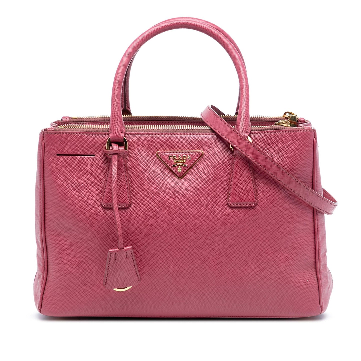 Prada Small Saffiano Lux Galleria Double Zip Satchel