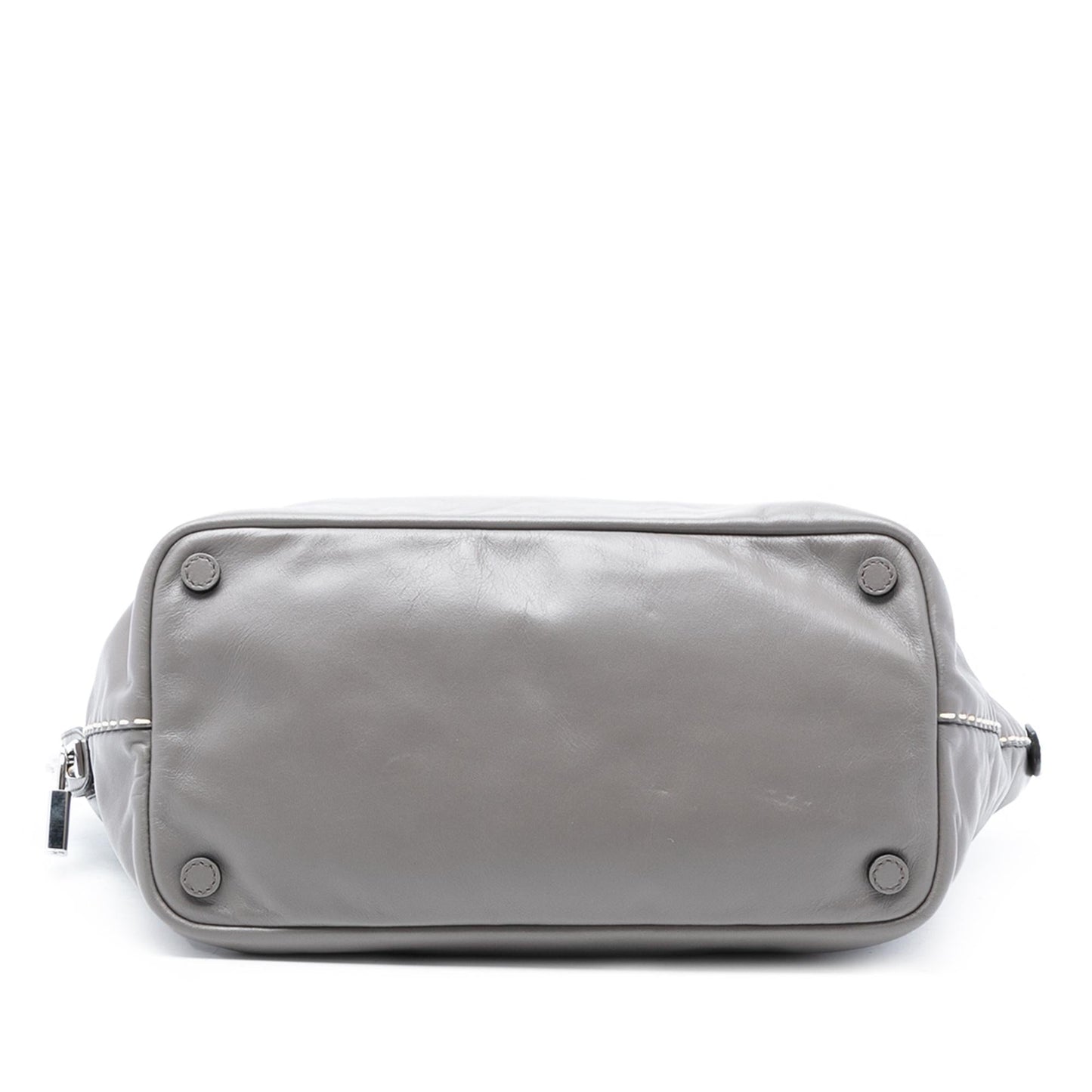 Prada Smooth Calfskin Hand Stitched Double Handle Satchel
