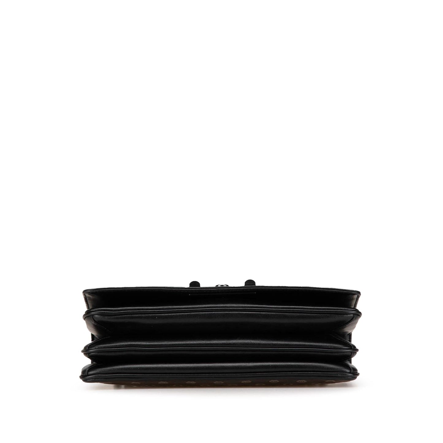 Prada Soft Calf Grommet Lock Flap Chain Shoulder Bag