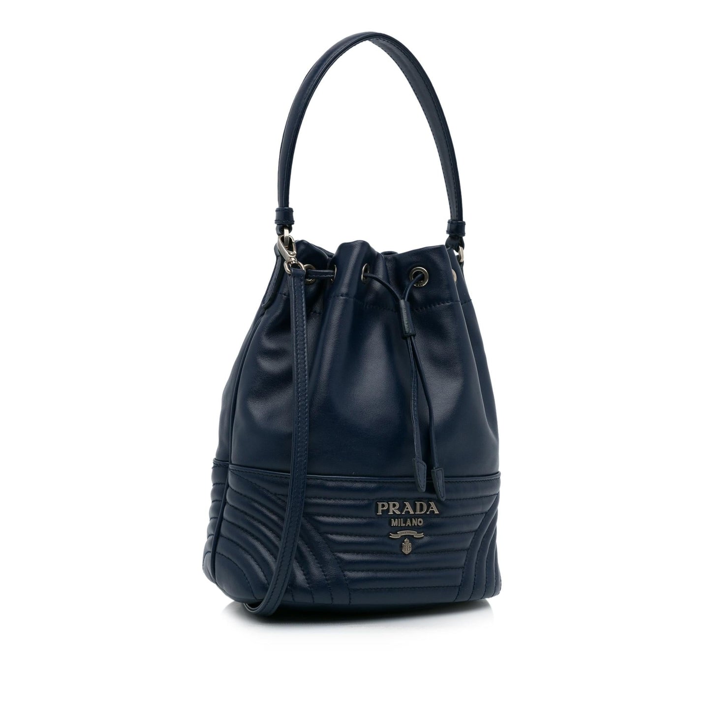 Prada Soft Calf Impunture Diagramme Bucket Bag (SHG-xRSXDM)