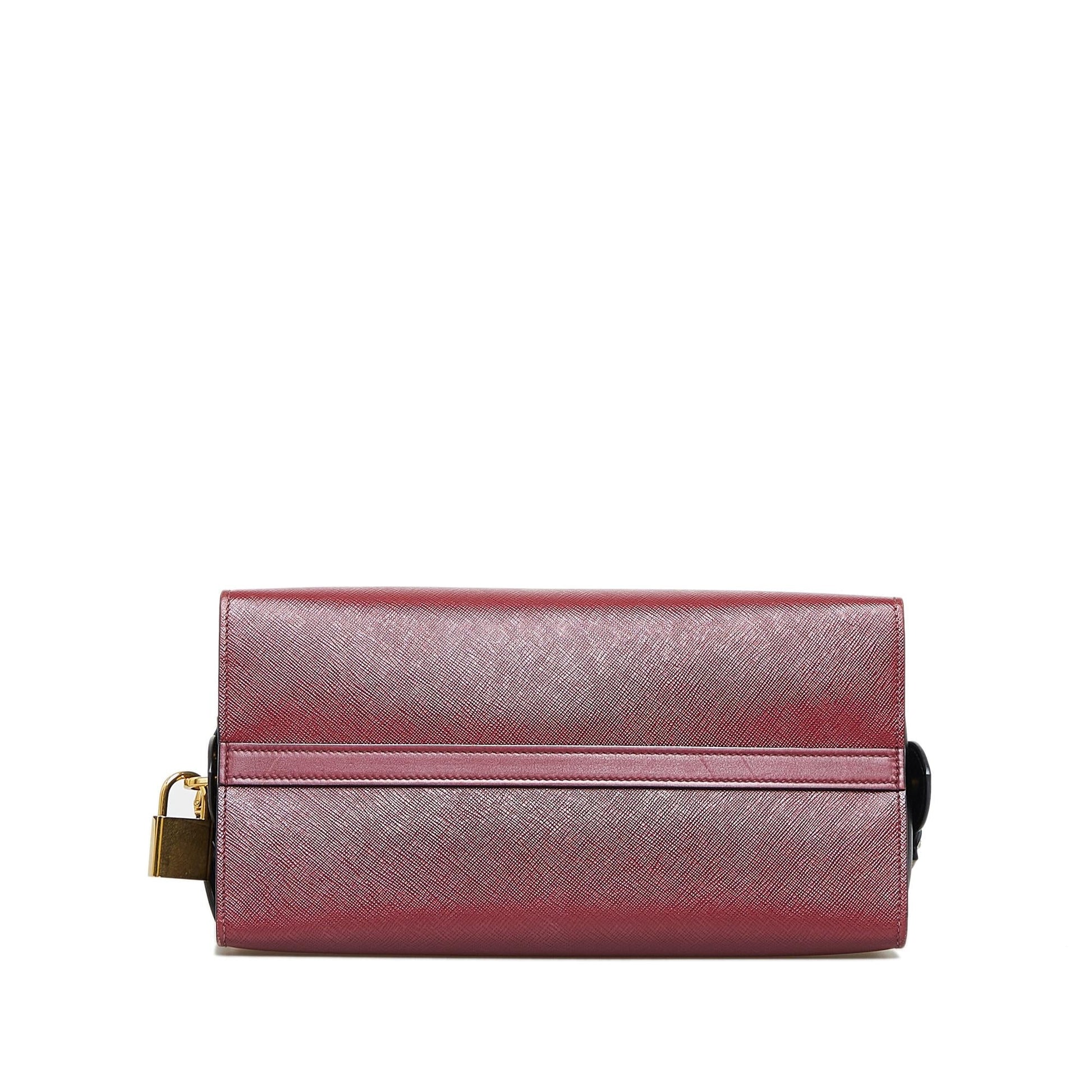 Prada Soft Calf-Trimmed Saffiano Esplanade (SHG-DqWXsj) Luxury Handbag