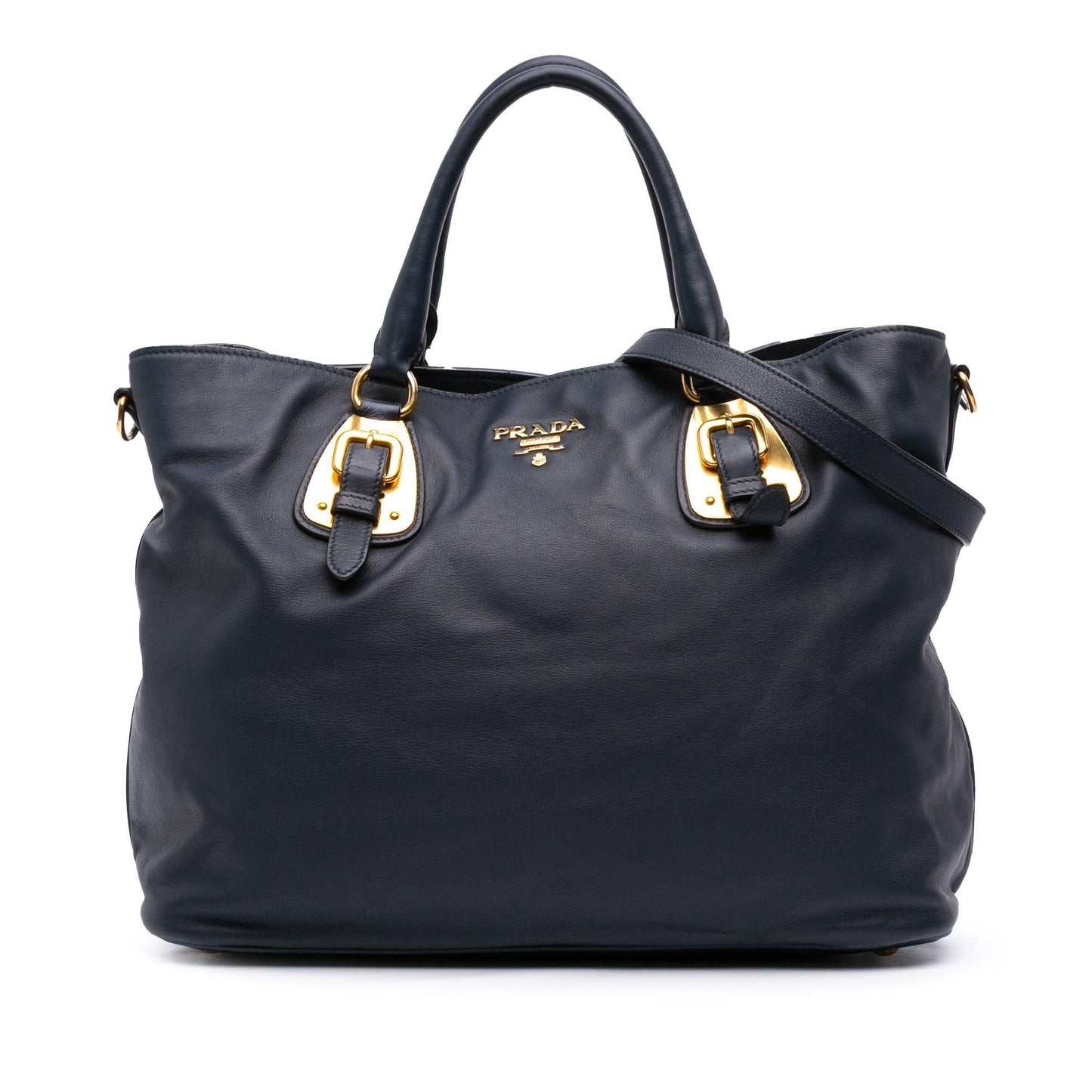 Prada Soft Calfskin Open Convertible Shopping Tote