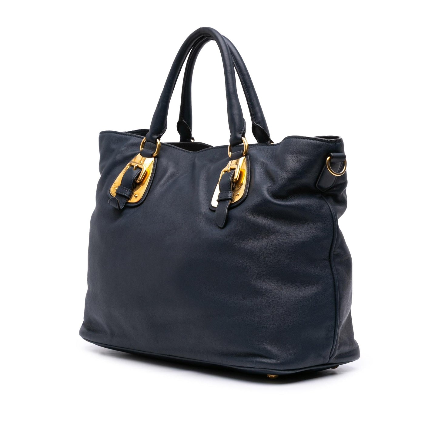 Prada Soft Calfskin Open Convertible Shopping Tote