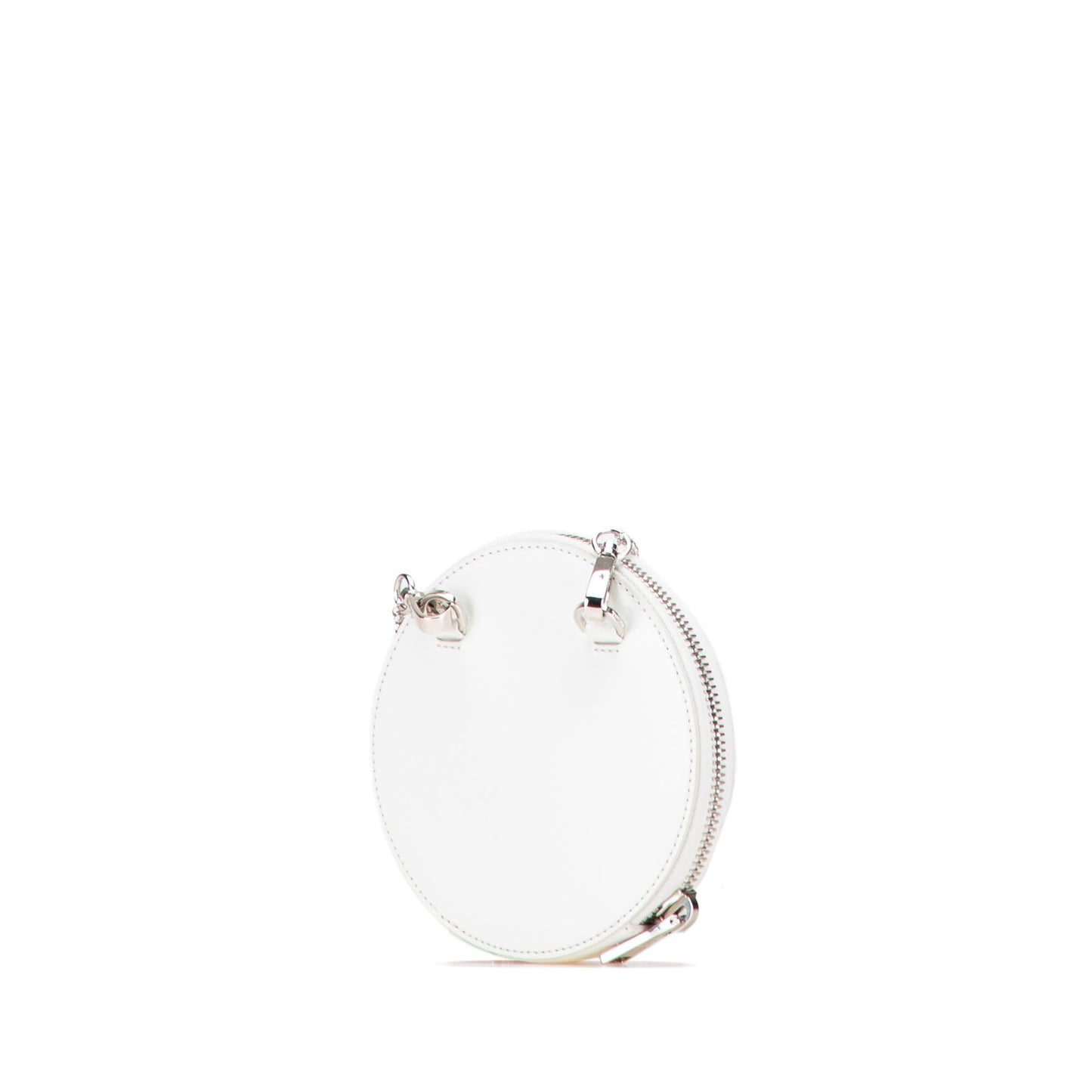 Prada Spazzolato Round Chain Coin Crossbody