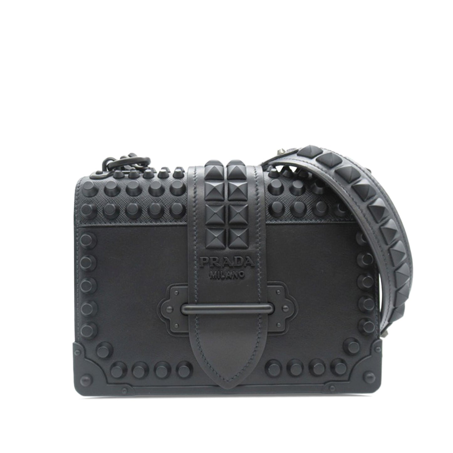 Prada Studded Cahier Crossbody Bag (SHG-EdCKoM)