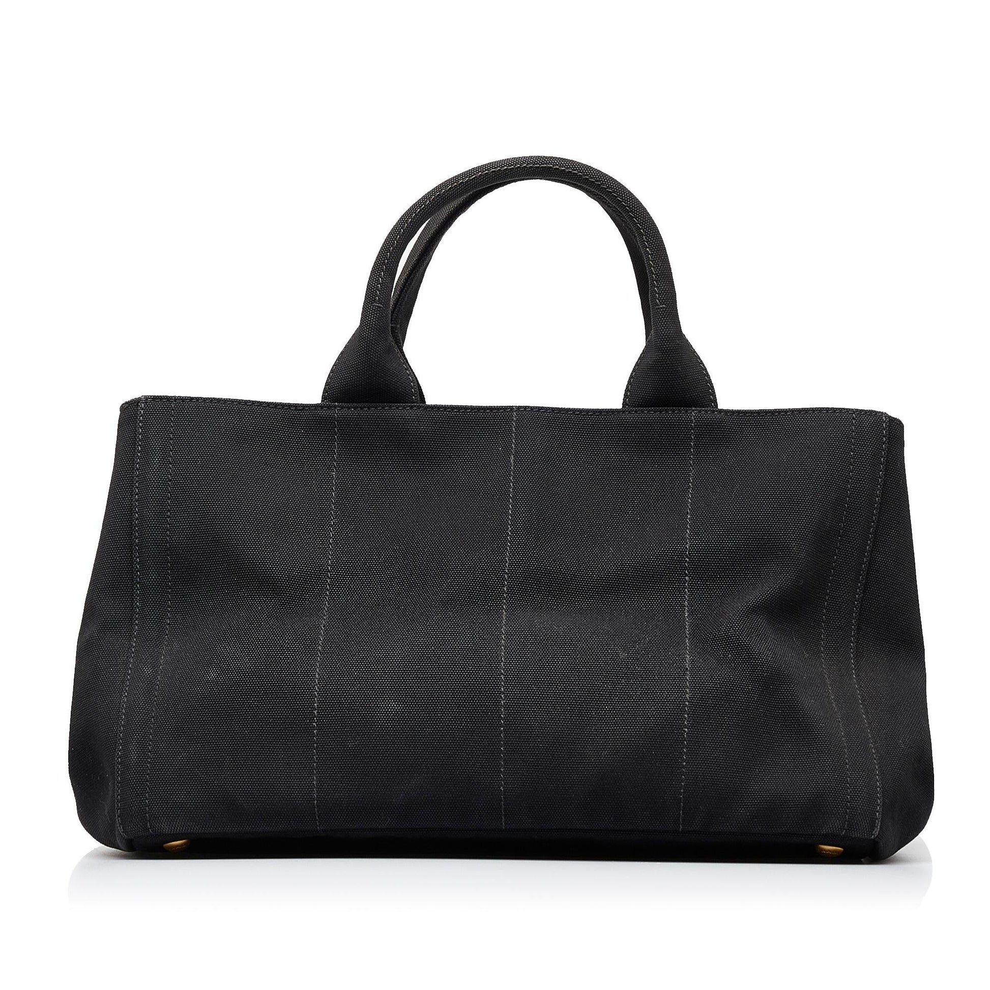 Prada Studded Canapa Tote Bag ( )
