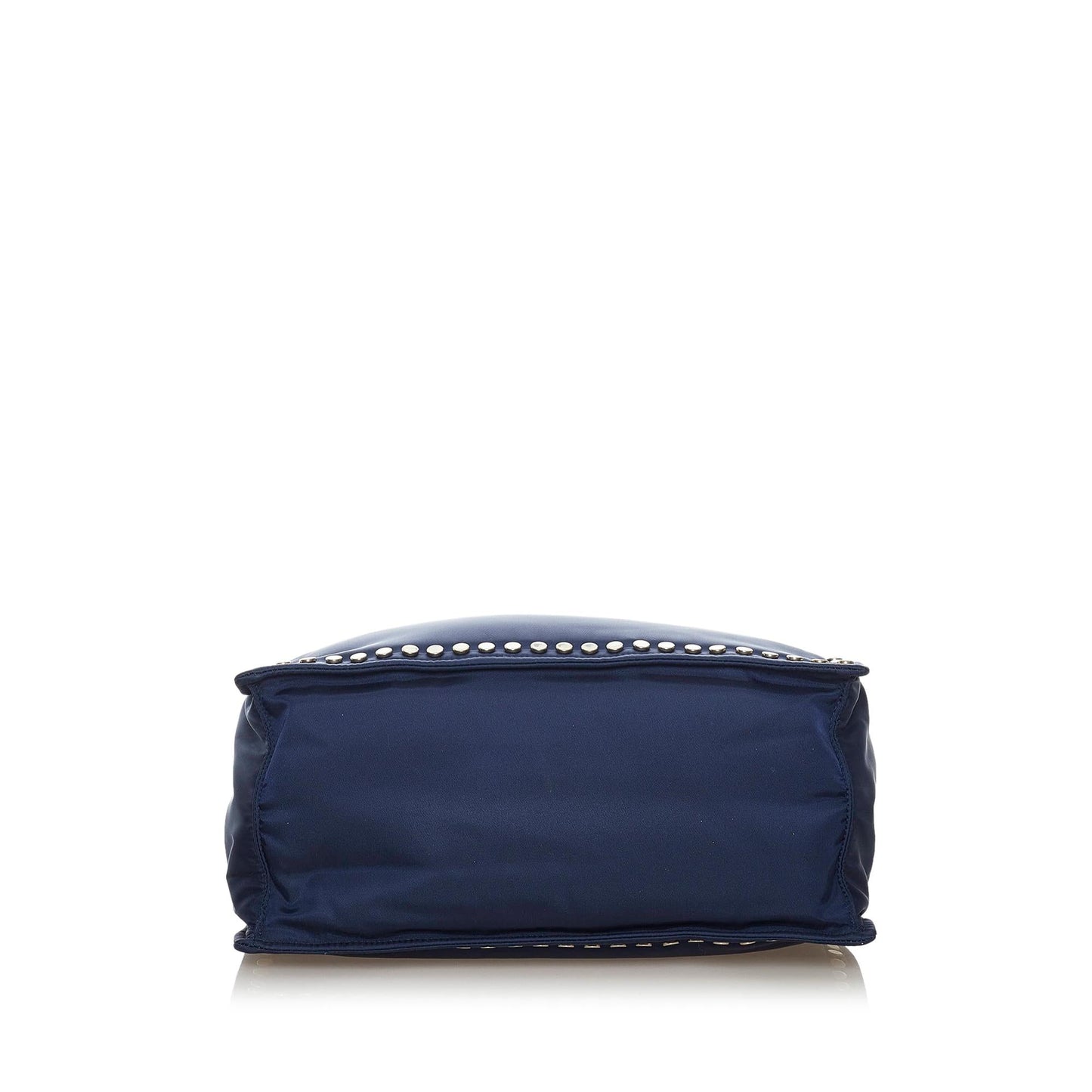 Prada Studded Etiquette Leather Tote Bag (SHG-28711)