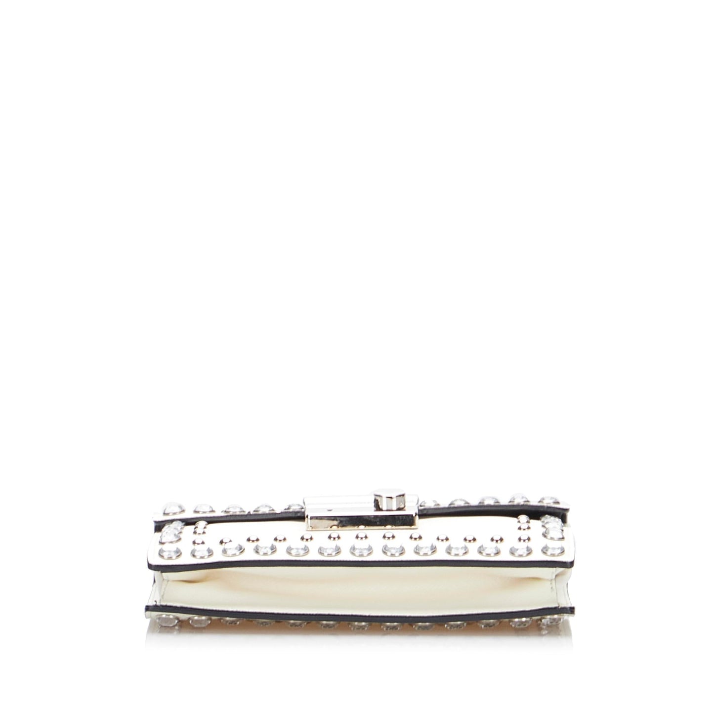Prada Studded Saffiano Sound Lock Satchel (SHG-LanVCe)